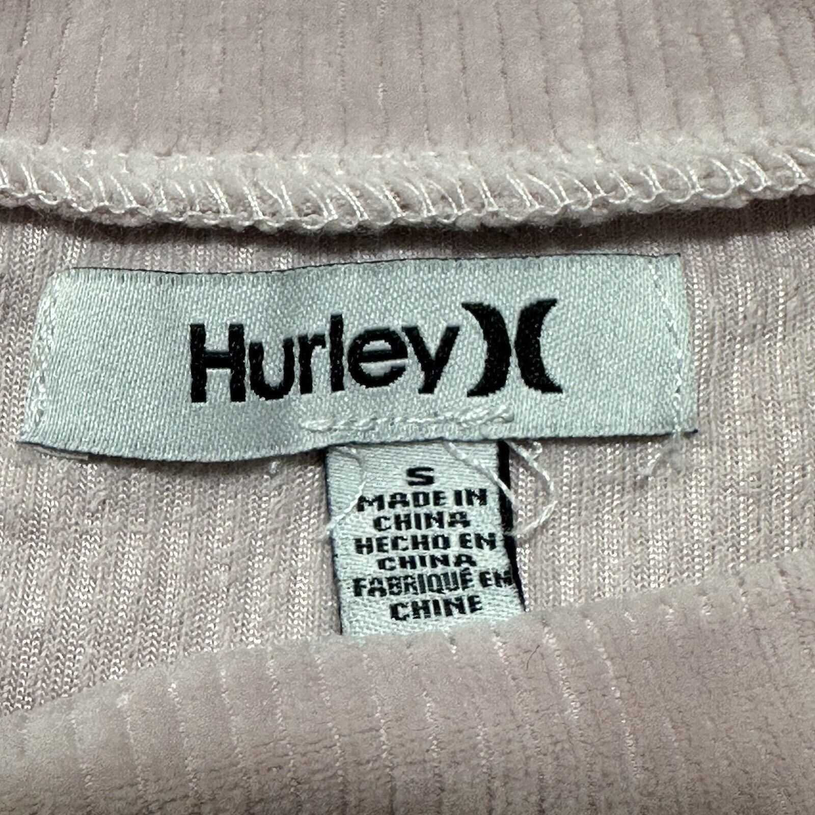 Hurley Hurley Small Velour Crewneck Sweatshirt Light Pink + White Size S / US 4 / IT 40 - 3 Thumbnail