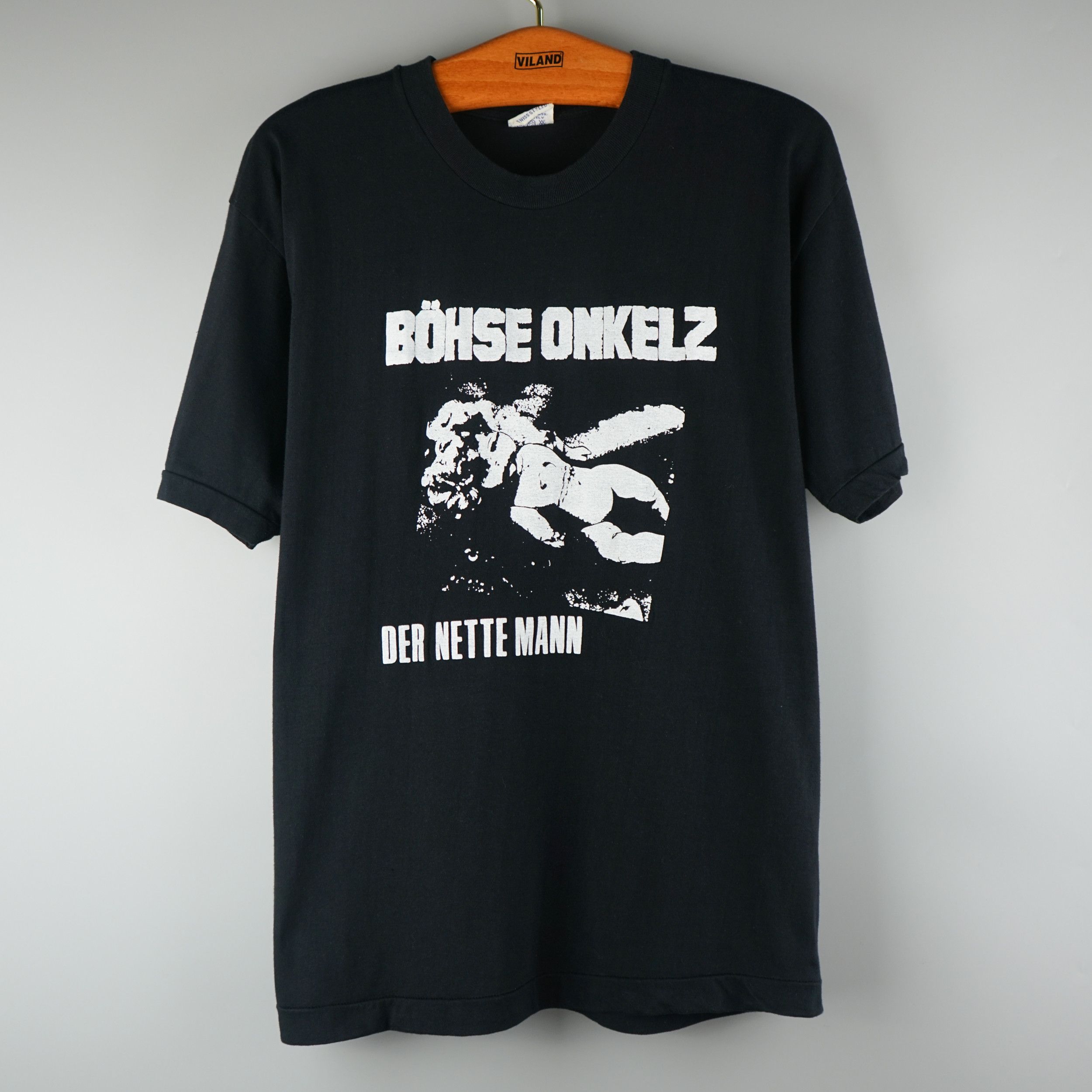 Band Tees × Vintage Vintage 1984 Böhse Onkelz T-Shirt Der nette Mann Size US L / EU 52-54 / 3 - 1 Thumbnail