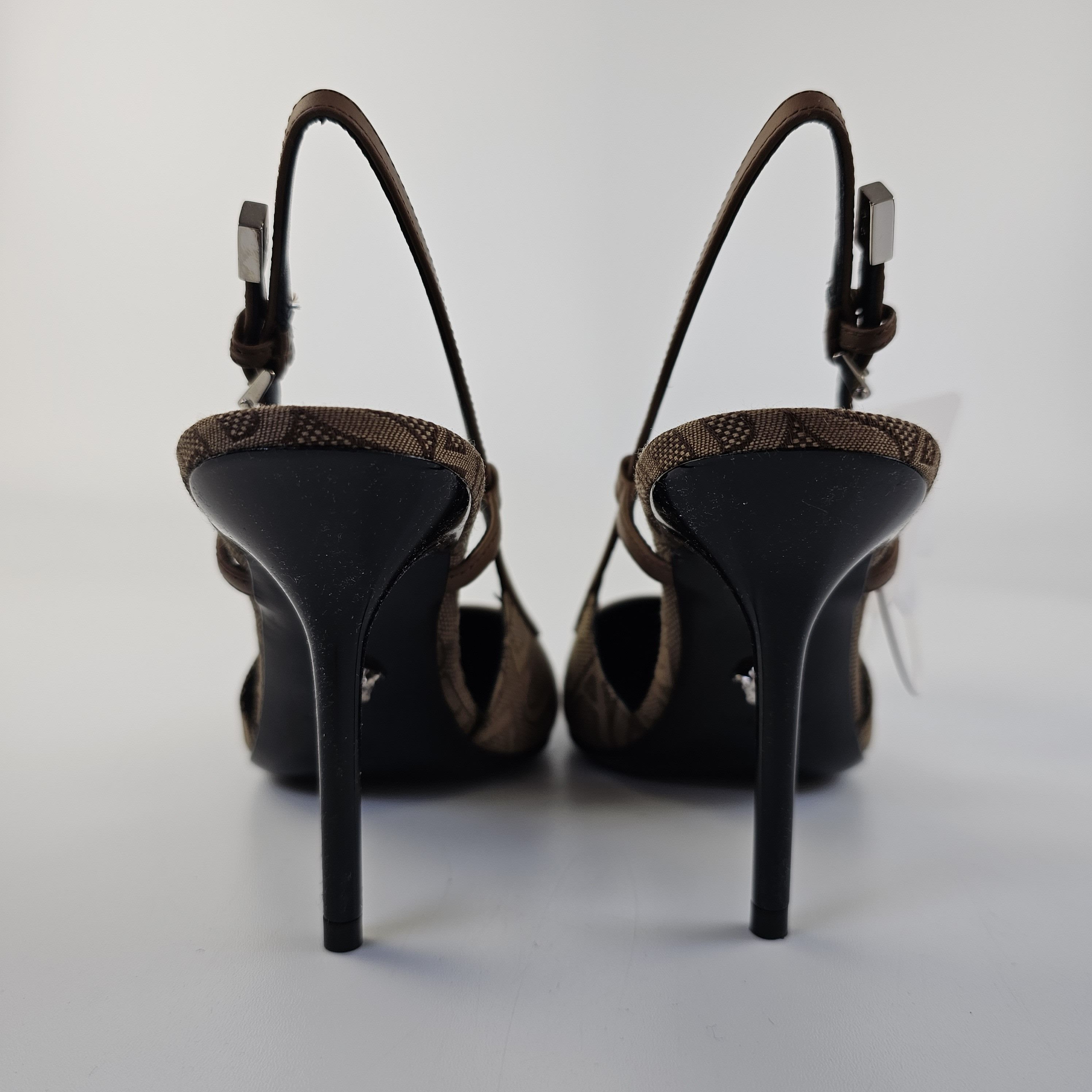 Versace Versace Greca 95mm Beige Slingback Pumps New Size US 5.5 / IT 35.5 - 7 Thumbnail