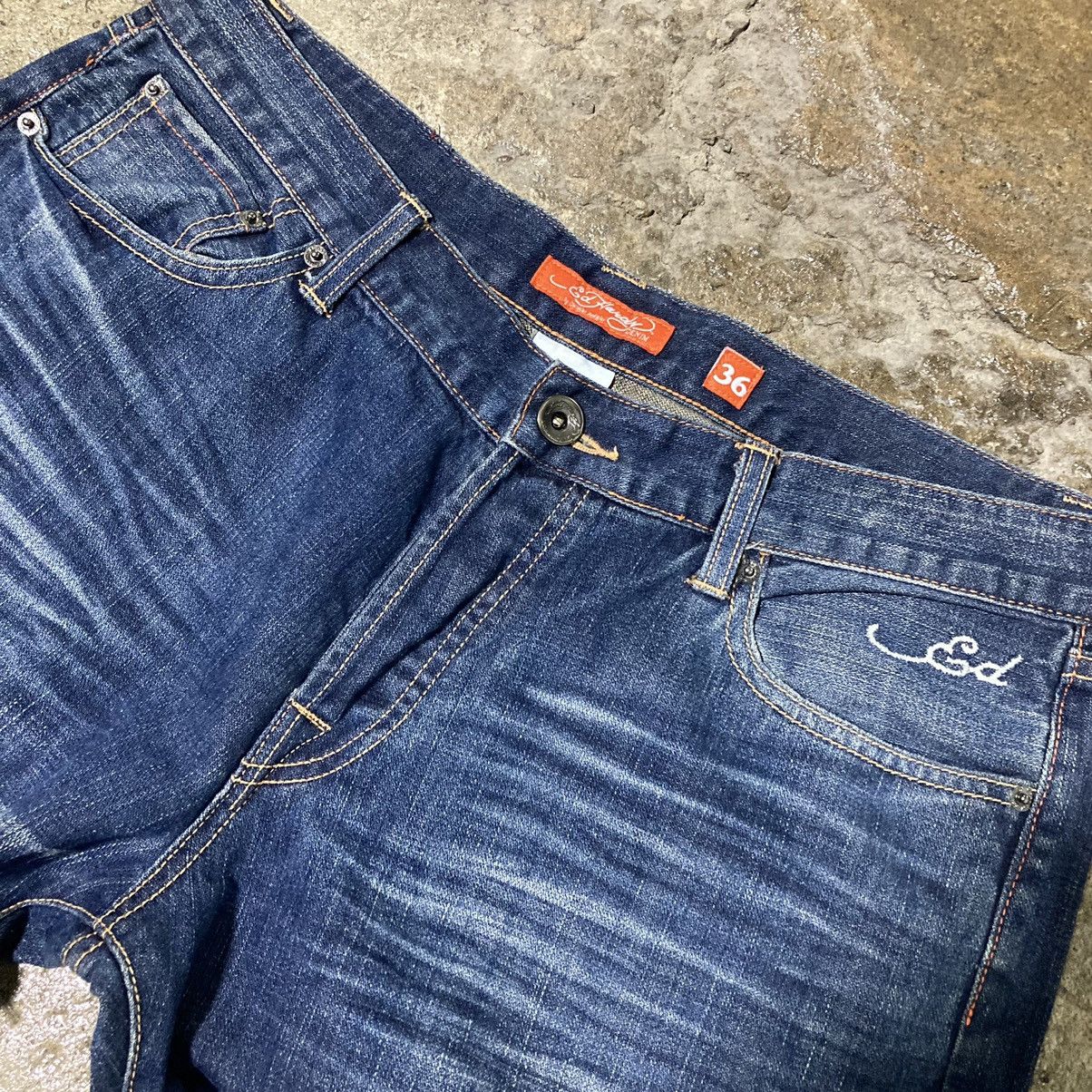 Ed Hardy × Japanese Brand × Vintage Crazy Vintage Y2K Ed Hardy Jeans Japanese Skull Skater Style Size US 36 / EU 52 - 6 Thumbnail