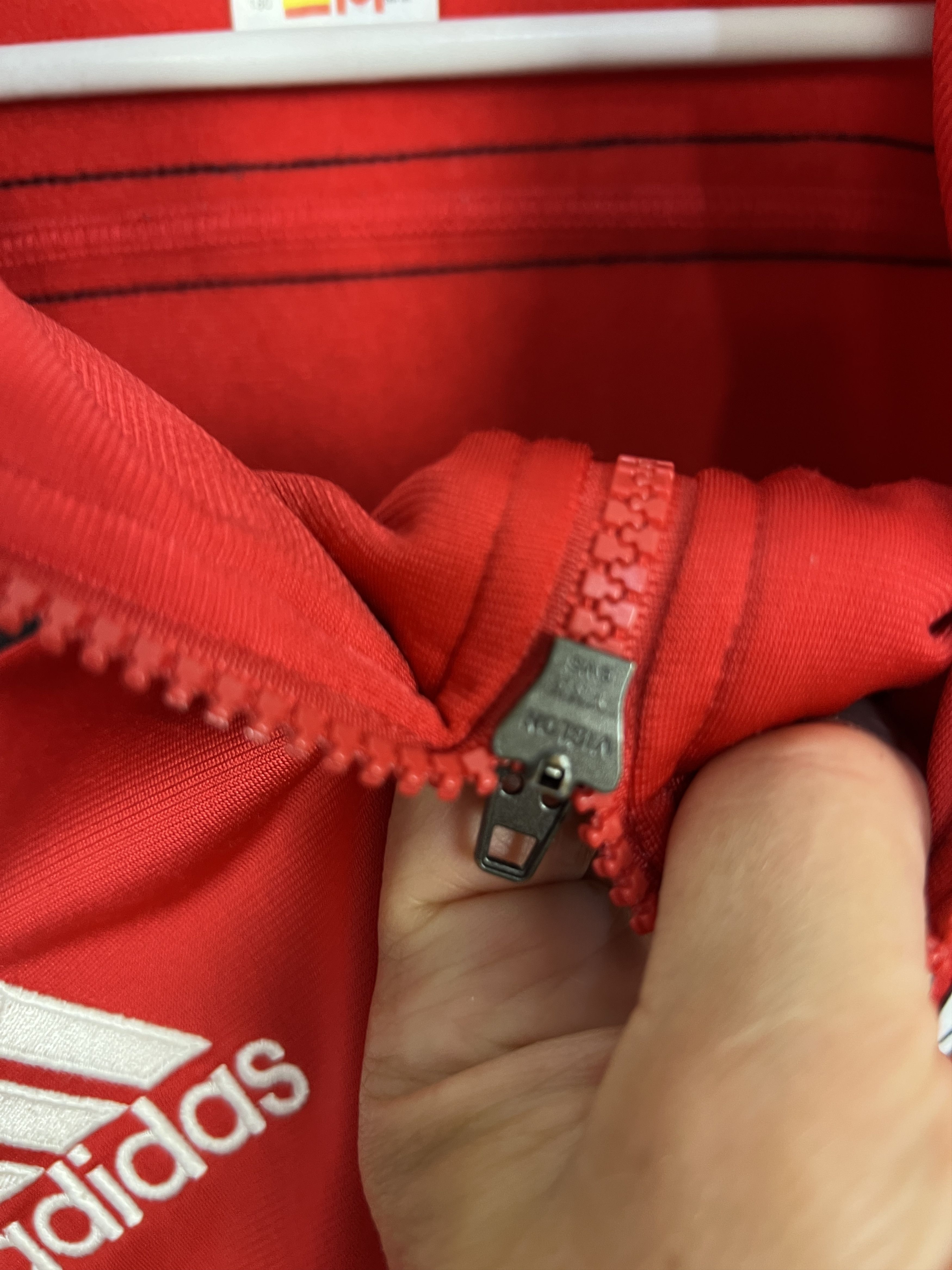 Adidas Vintage 90's Adidas AC Milan Football Red Jacket Soccer Size US M / EU 48-50 / 2 - 4 Thumbnail