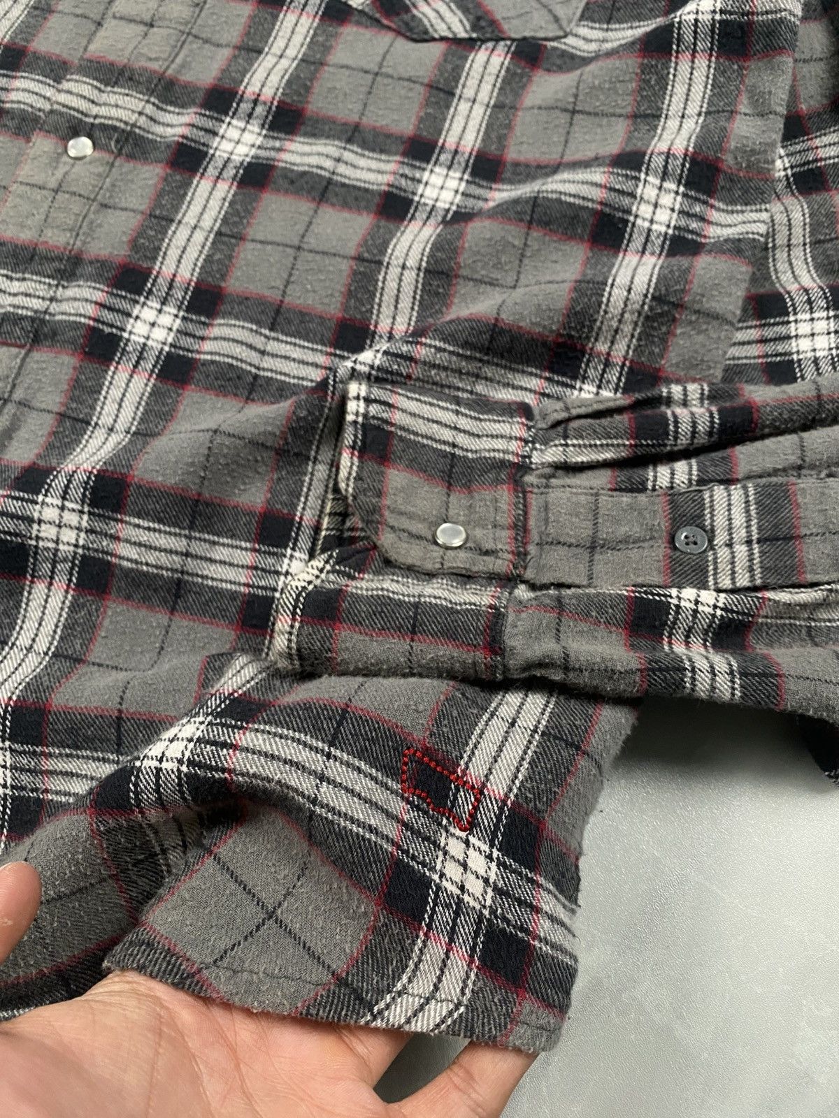 Levi's Vintage Clothing Vintage Levis Plaid Snap Button Shirts Size US M / EU 48-50 / 2 - 2 Thumbnail