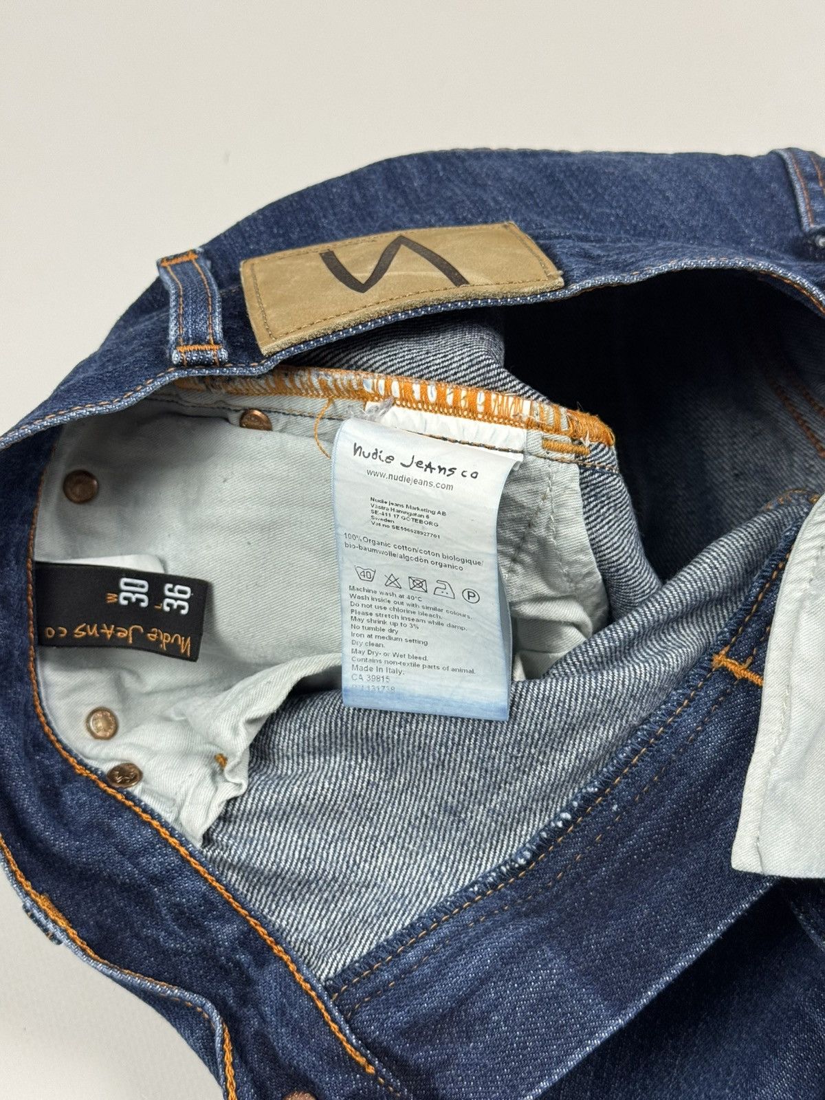 Nudie Jeans Nudie Jeans Co. Thin Finn Org.Dry Heavy Selvage Denim Jeans Size US 30 / EU 46 - 12 Thumbnail