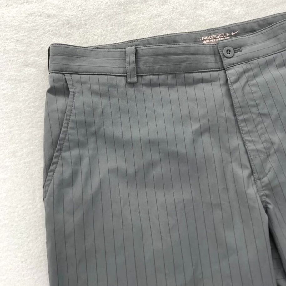 Nike Nike Golf Tour Performance Pants Mens 36x30 Gray Striped Stretch Dri-Fit Pants Size US 36 / EU 52 - 3 Thumbnail
