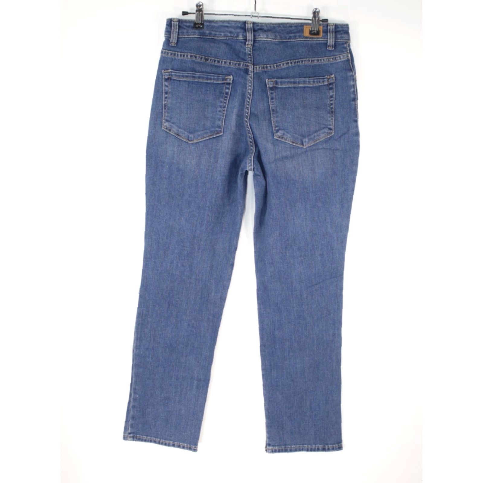 Lee Lee Womens Relaxed Fit Straight Leg Blue Jeans Size 6 High Rise 5-Pocket Denim Size 28" / US 6 / IT 42 - 2 Thumbnail