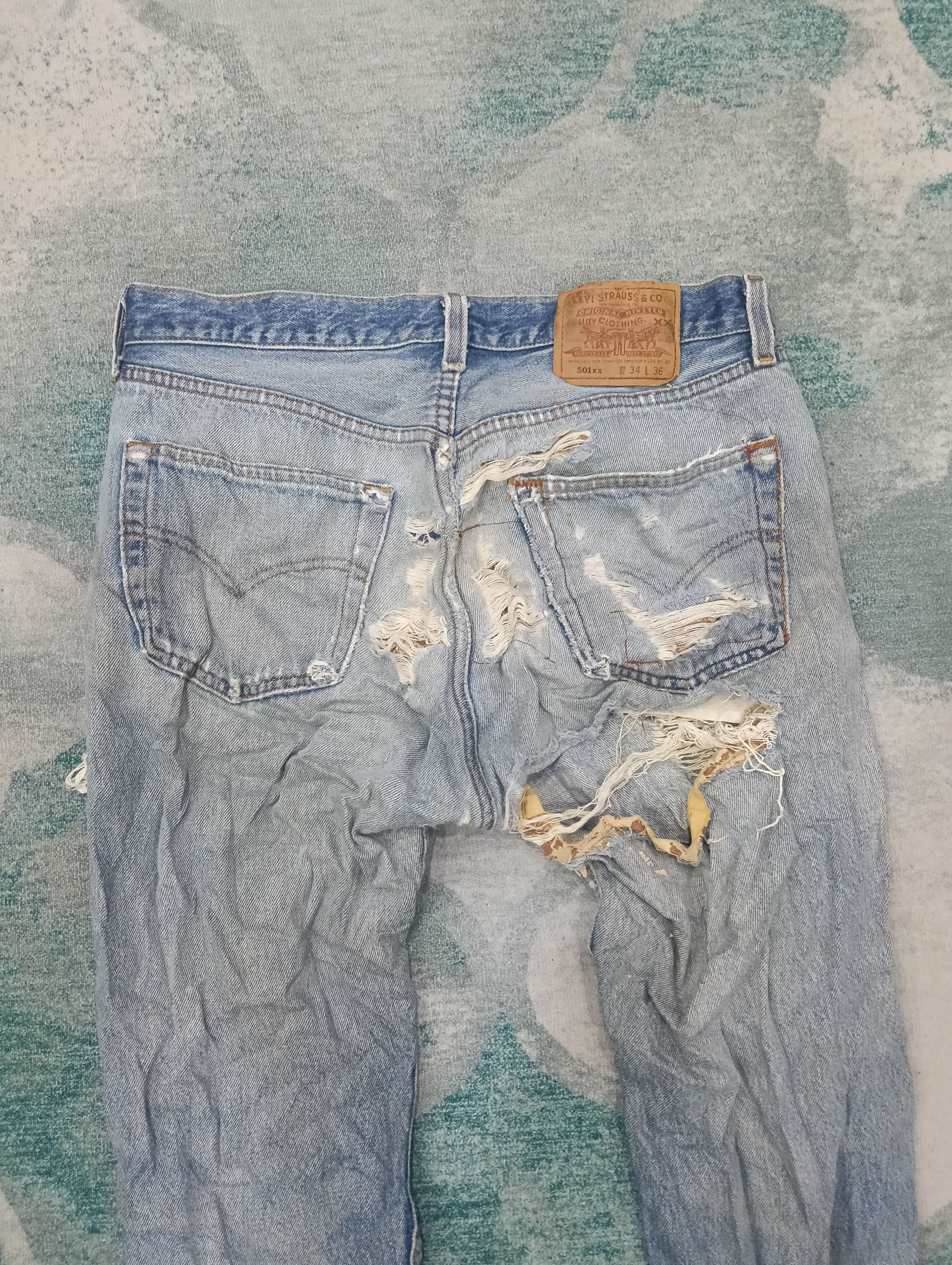 Levi's Vintage Clothing Vintage 501 Distressed Size US 34 / EU 50 - 4 Thumbnail