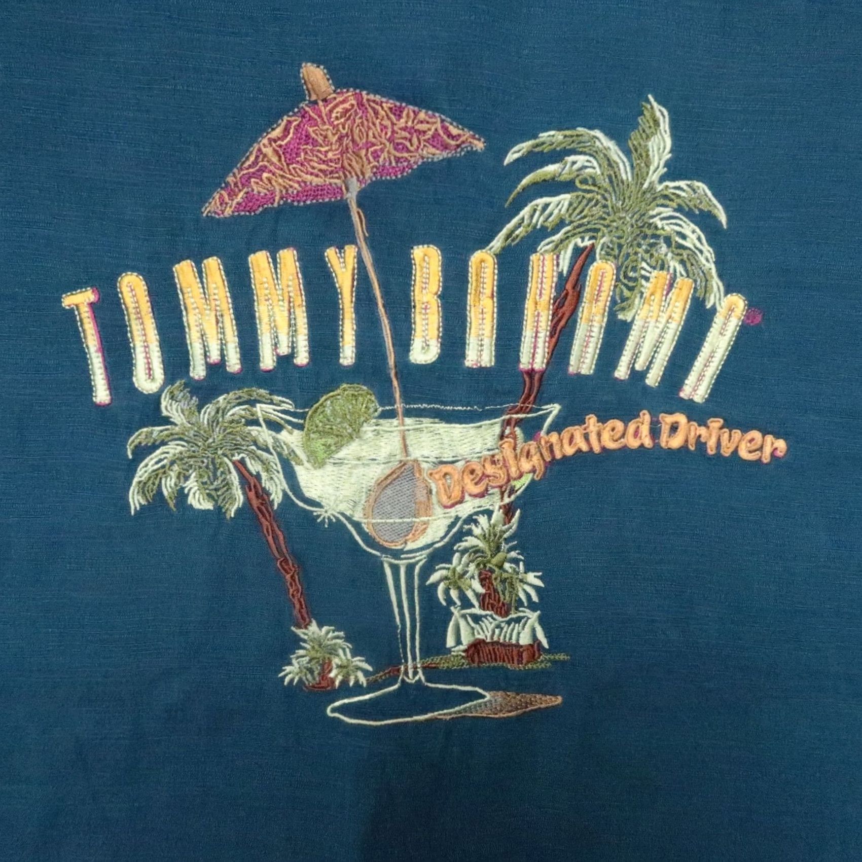 Tommy Bahama VINTAGE Tommy Bahama Shirt Mens XL Blue Silk Designated Driver Embroidery Hawaiian Size US XL / EU 56 / 4 - 5 Thumbnail