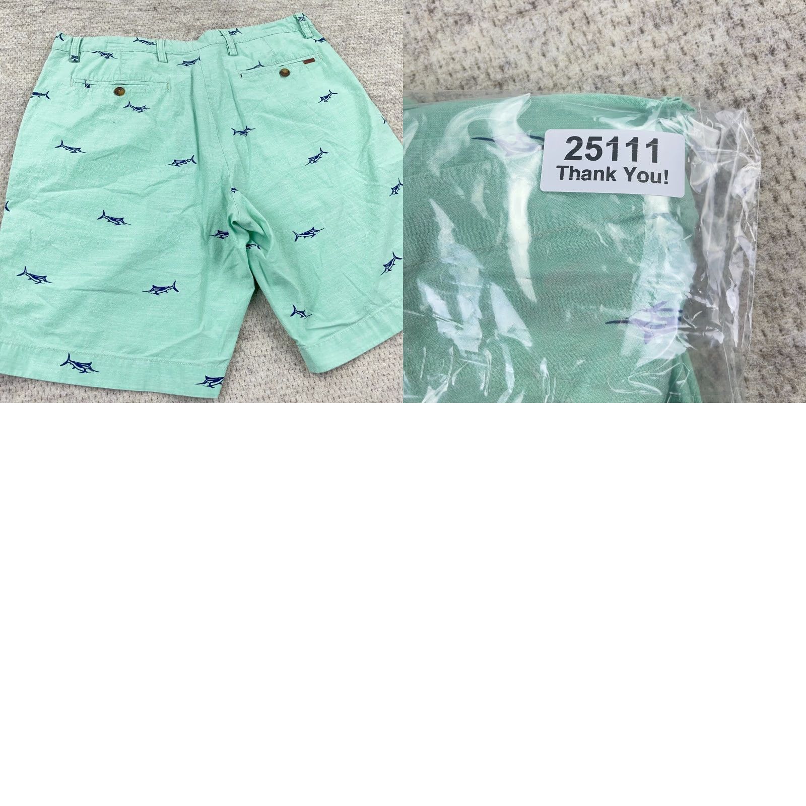 Chaps Chaps Chino Shorts Men 36 Green Marlin Fish Print Nautical Preppy Beach Golf Shirt/Shorts? Size US 36 / EU 52 - 9 Thumbnail