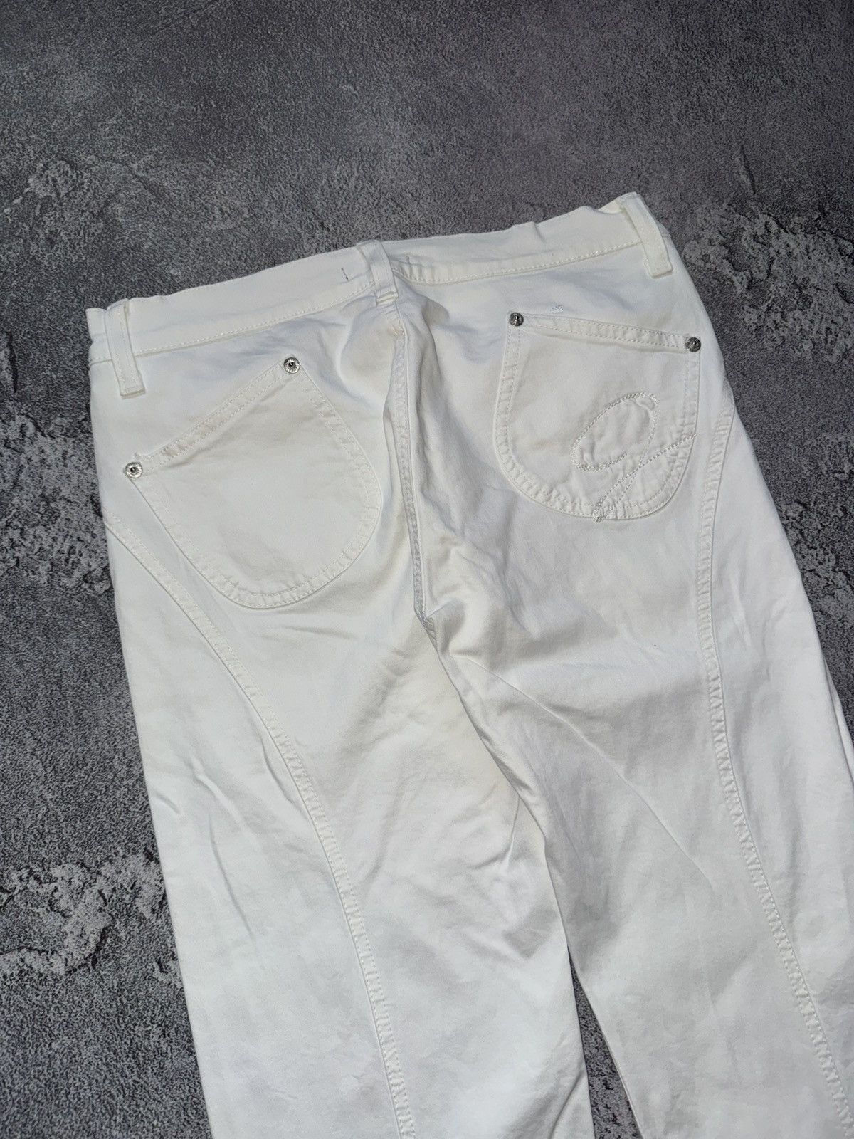 Versace × Versace Jeans Couture × Vintage Versace Jean couture 36 white pant trouser Jean chino flared Size 25" / US 0 / IT 36 - 7 Thumbnail