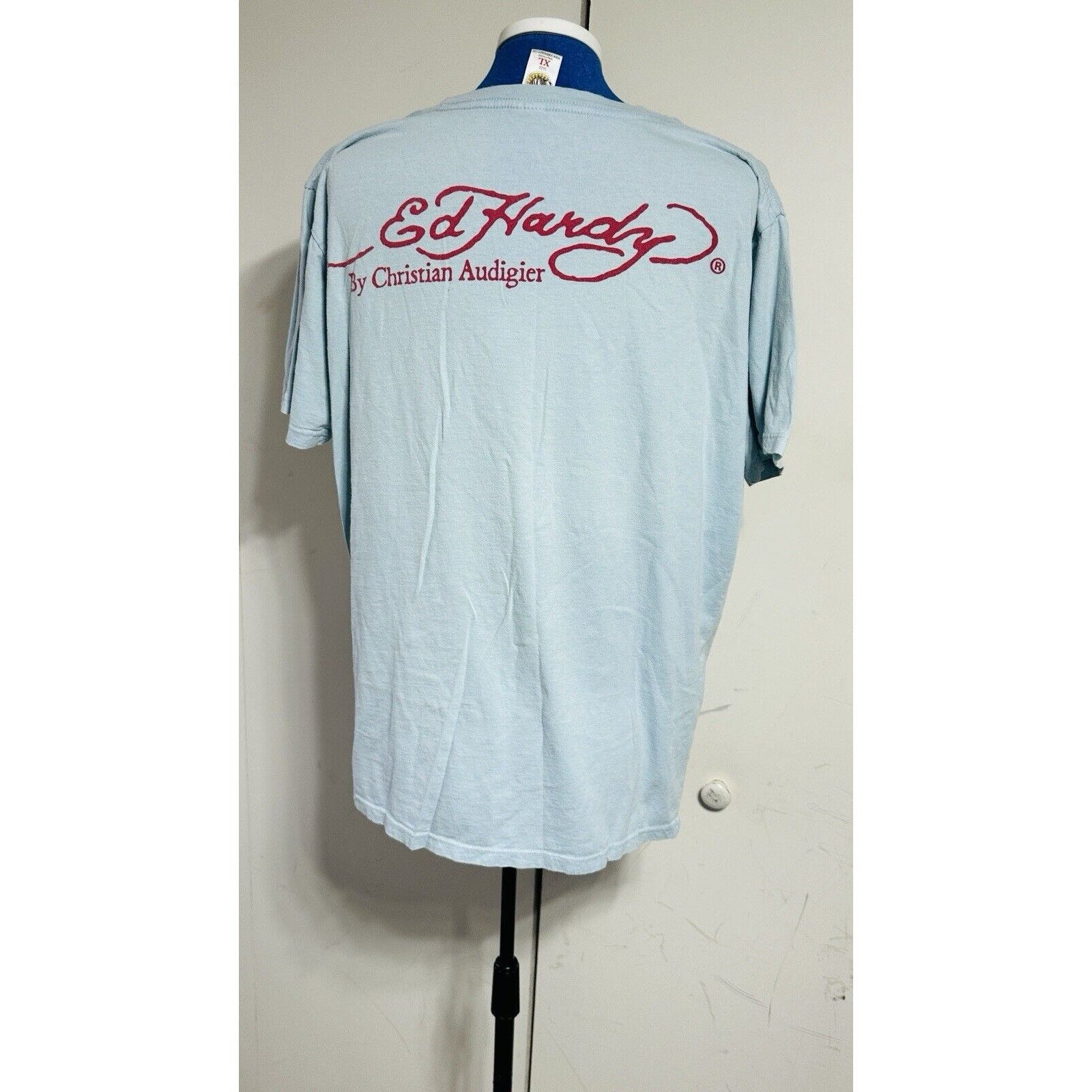 Ed Hardy Vintage Ed Hardy By Christian Audigier Shirt Mens Large Blue Size US L / EU 52-54 / 3 - 4 Thumbnail