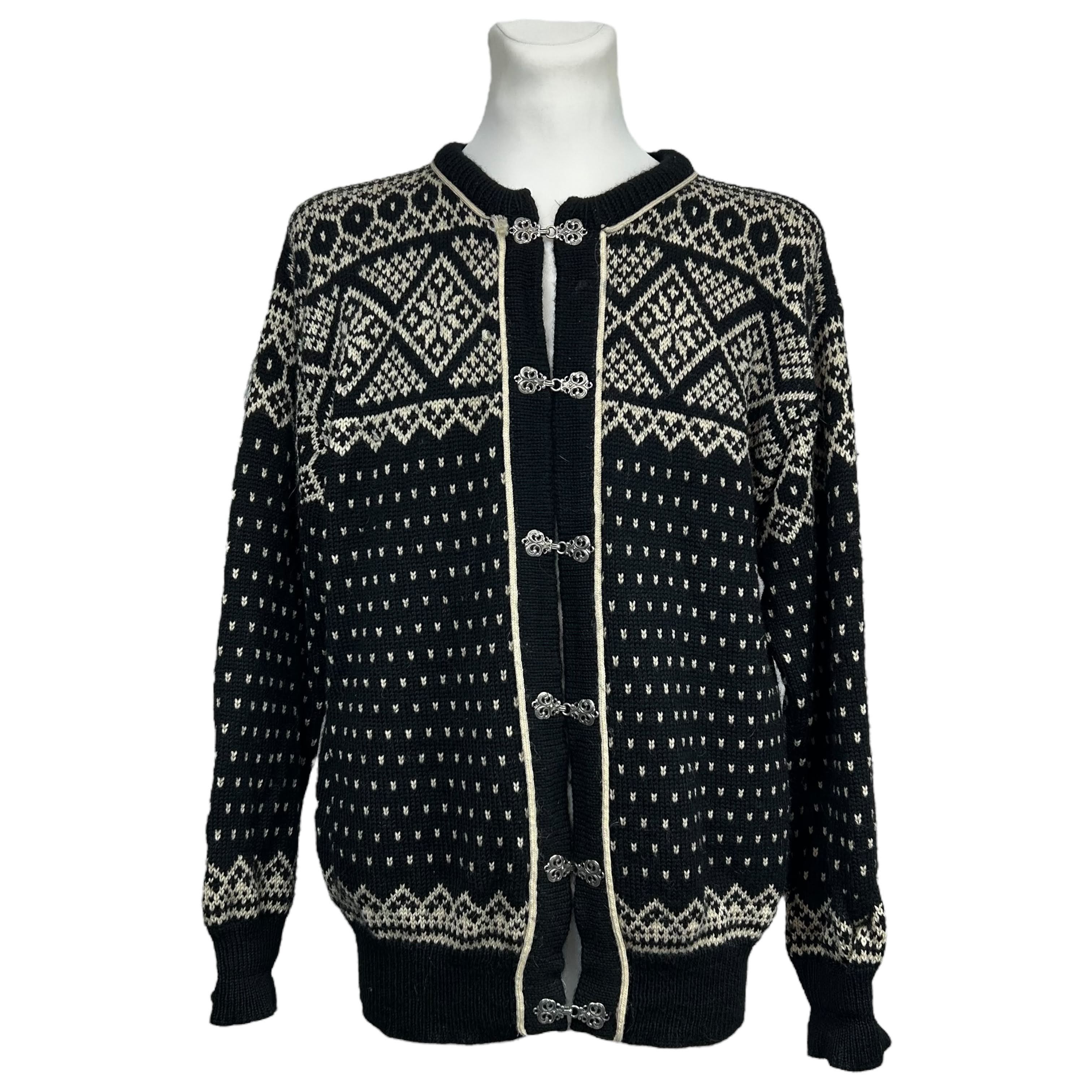 Dale Of Norway Dale Of Norway Black Knit Cardigan Sweater Fair Isle XL Size US XL / EU 56 / 4 - 1 Thumbnail
