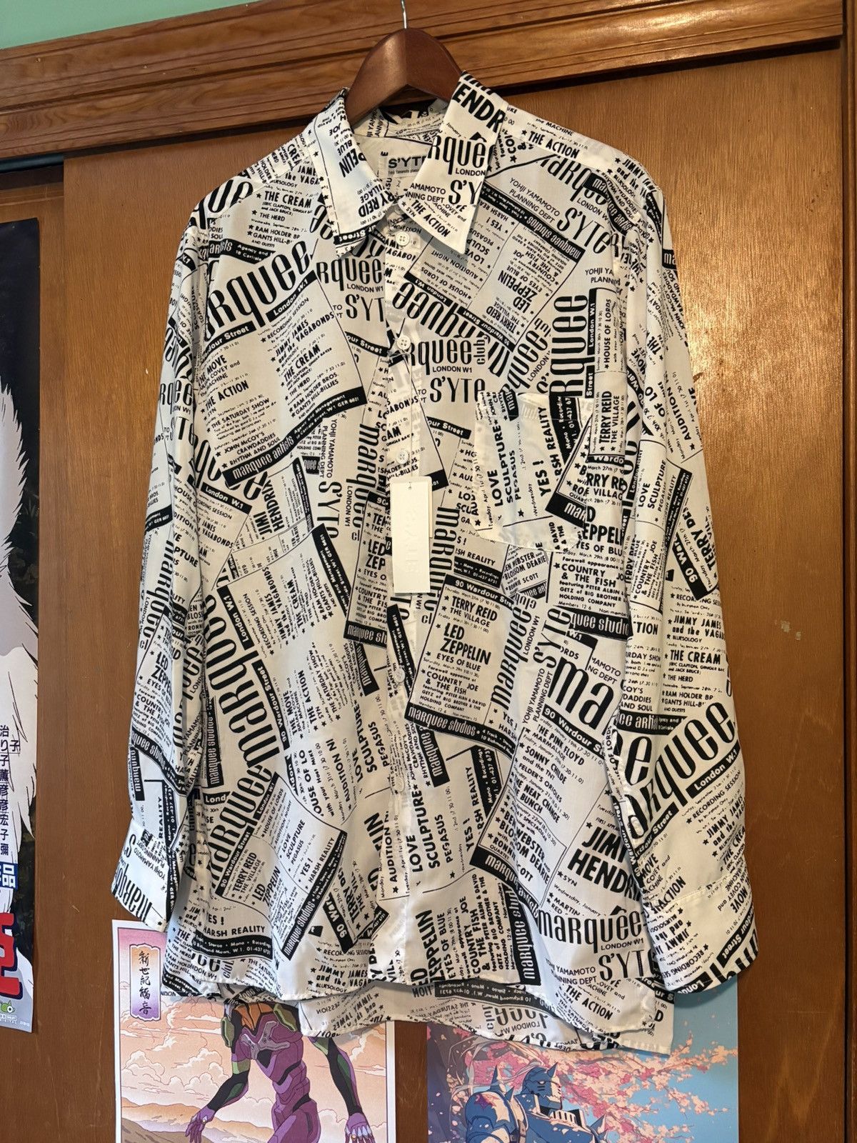 Yohji Yamamoto NWT Yohji Yamamoto S'YTE Newspaper Button Shirt Size US M / EU 48-50 / 2 - 1 Thumbnail