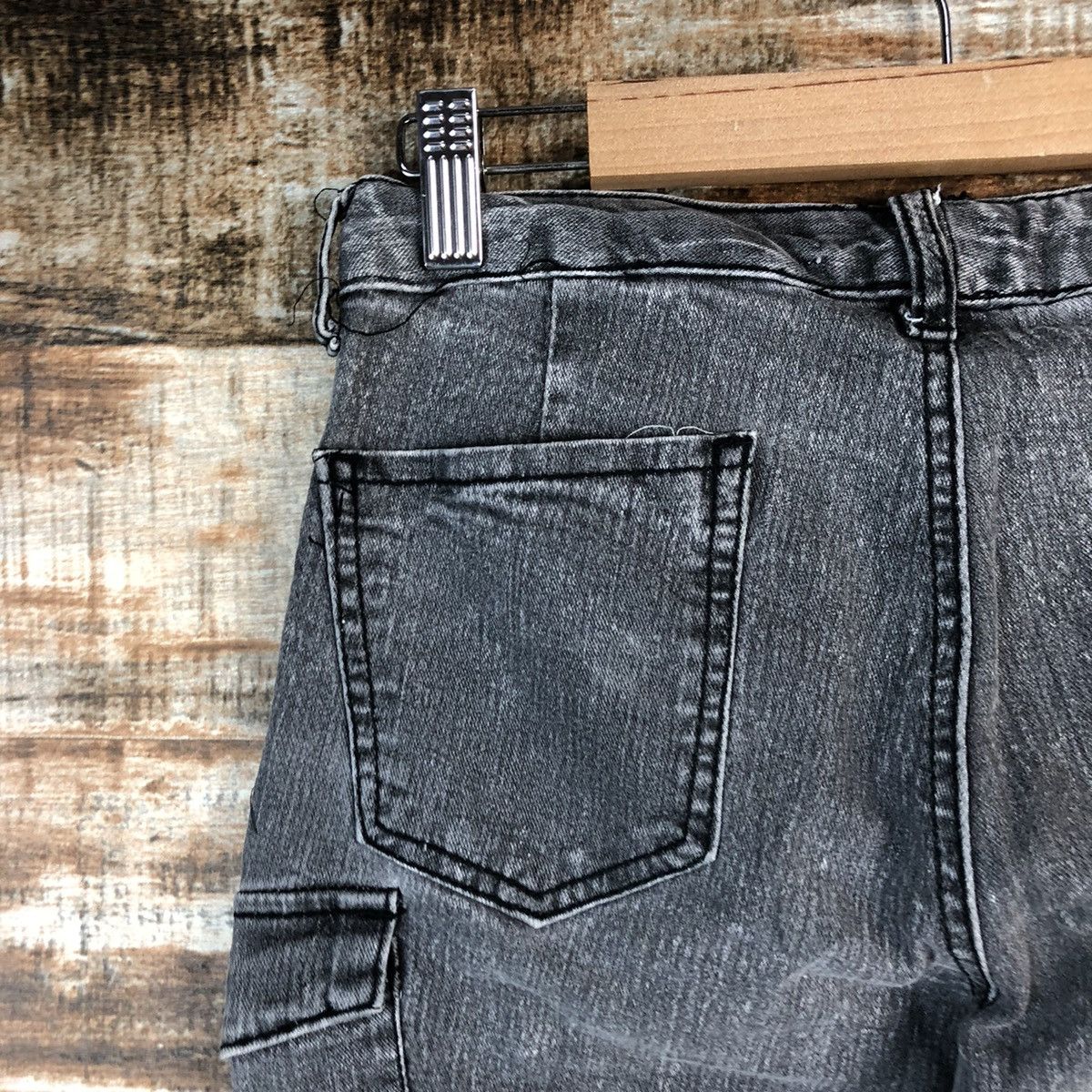 Japanese Brand Bang Bang Grey utility tactical cargo Pants #A2390 Size US 27 - 19 Thumbnail