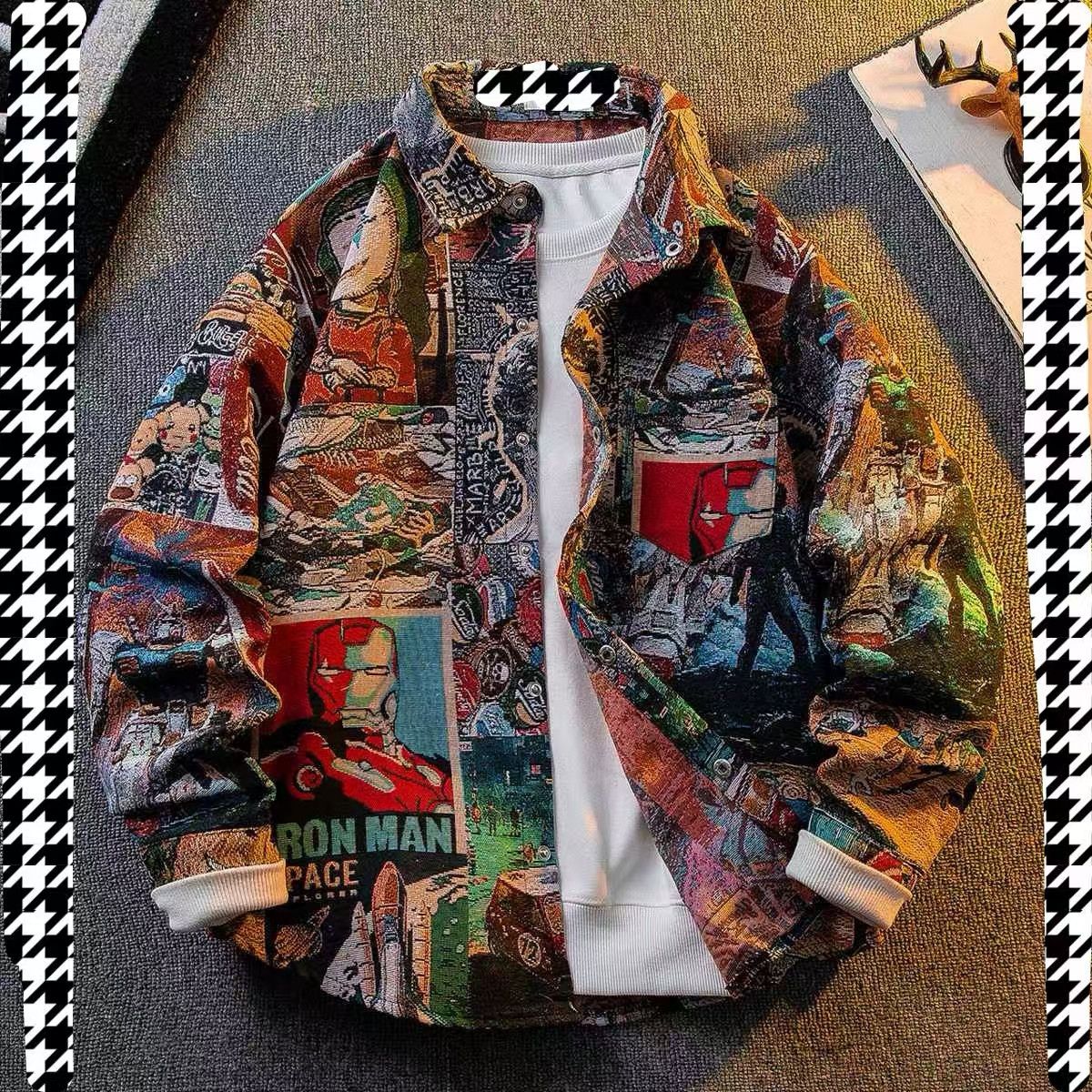 Vintage Comic Book Patchwork Overshirt Jacket Size US M / EU 48-50 / 2 - 1 Thumbnail