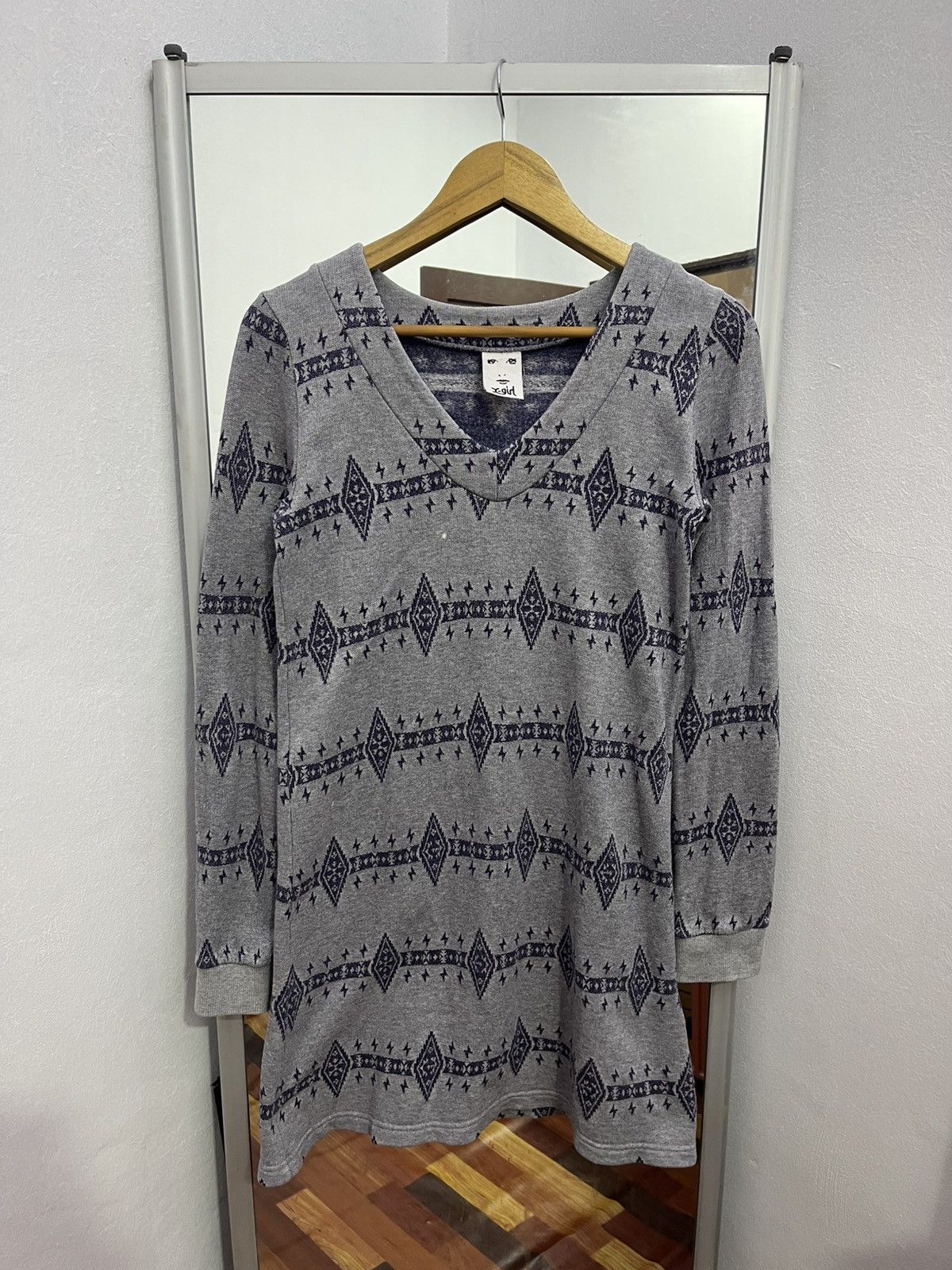 X-Girl X-girl Tribal Pattern Long Sleeve Dress Size S / US 4 / IT 40 - 1 Thumbnail