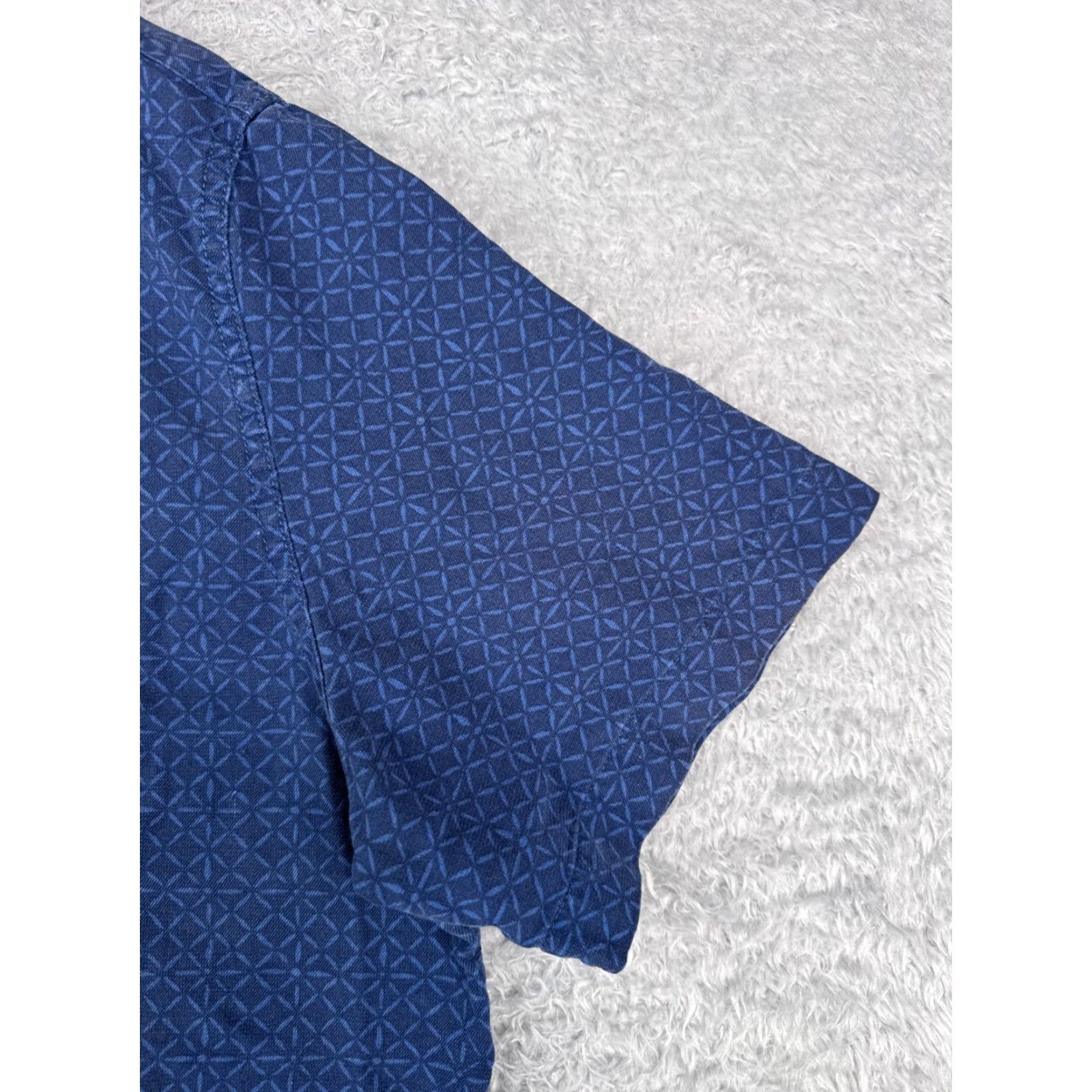 Nat Nast Nat Nast Shirt Mens Large Blue Silk Cotton Blend Short Sleeve Button Up Camp Fashion Hawaiian Nat Nast Luxury Originals Mens Shirts Size US L / EU 52-54 / 3 - 5 Thumbnail