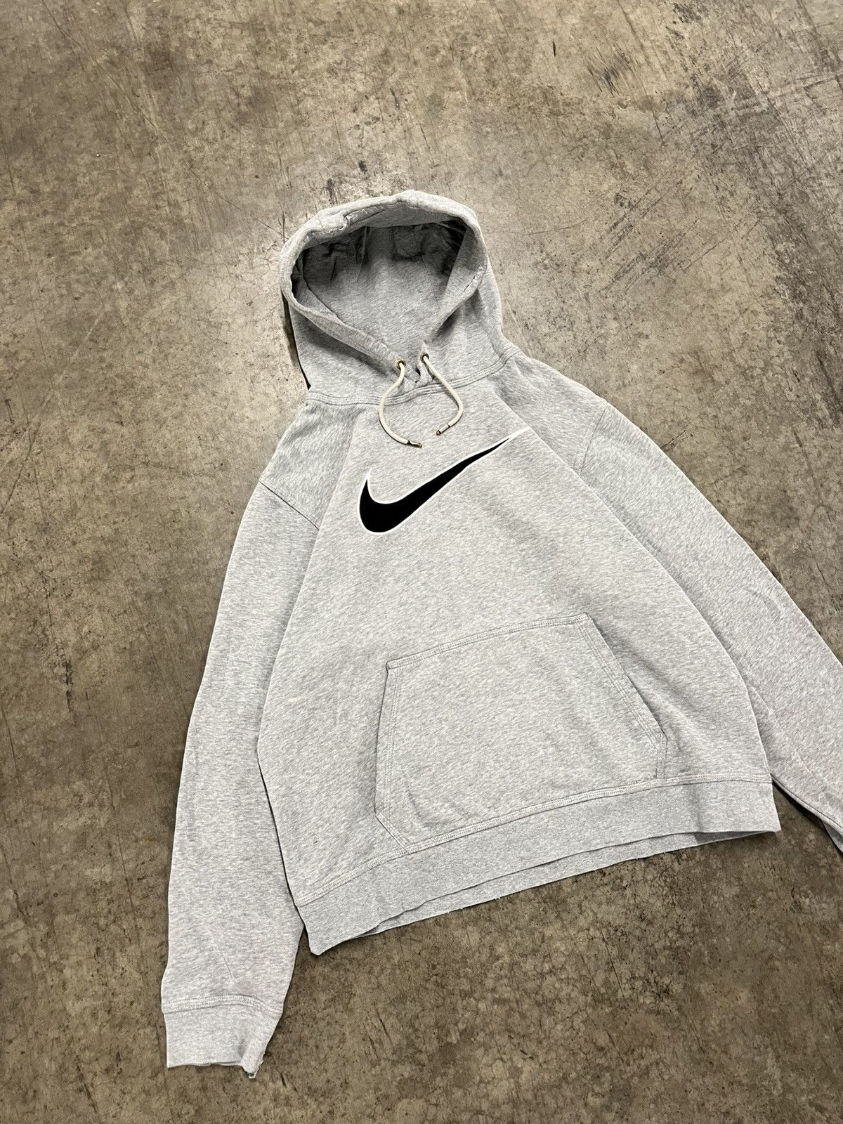 Nike × Vintage Nike y2k big swoosh center swoosh hoodie skater hype rare Size US L / EU 52-54 / 3 - 5 Thumbnail
