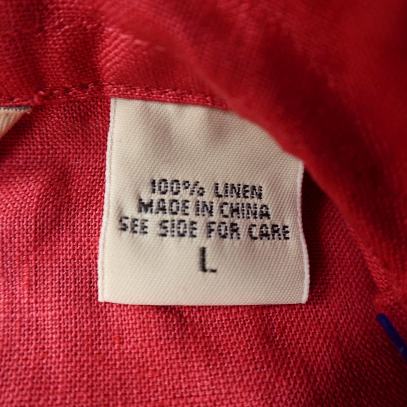 Eddie Bauer Eddie Bauer Shirt Womens L Red Linen Chambray Short Sleeve Button-Up Casual Top Size L / US 10 / IT 46 - 4 Thumbnail