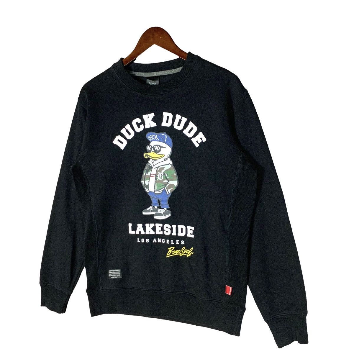 Japanese Brand Vintage B One Soul Duck Dude Lakeside Los Angeles Sweatshirt Size US S / EU 44-46 / 1 - 4 Thumbnail