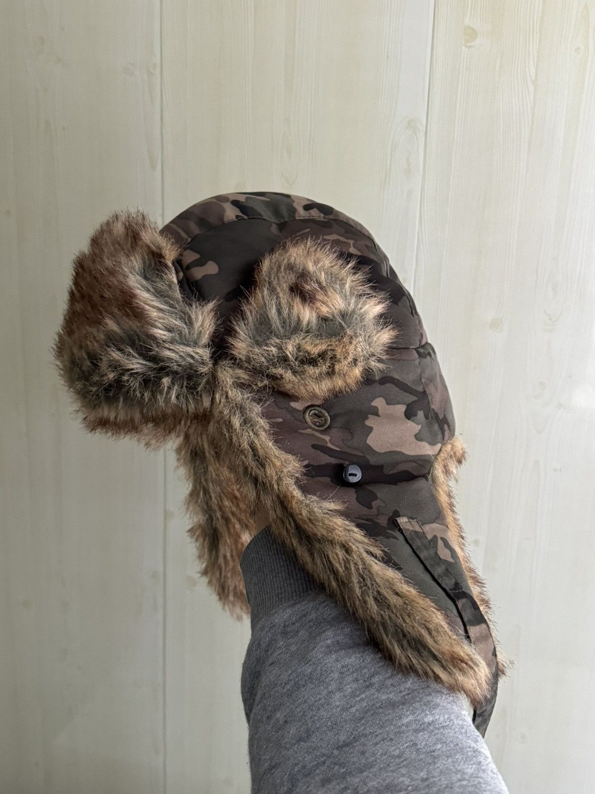 Japanese Brand × Vintage Vintage Y2K fuzzy fur ushanka hat punk Japanese mohair Size ONE SIZE - 5 Thumbnail
