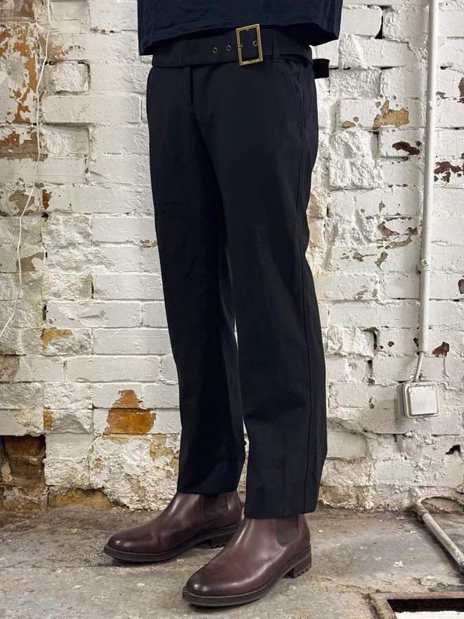 Dolce & Gabbana 2000s Dolce & Gabbana Black Classy Bronze Belted Pants Size US 30 / EU 46 - 3 Thumbnail