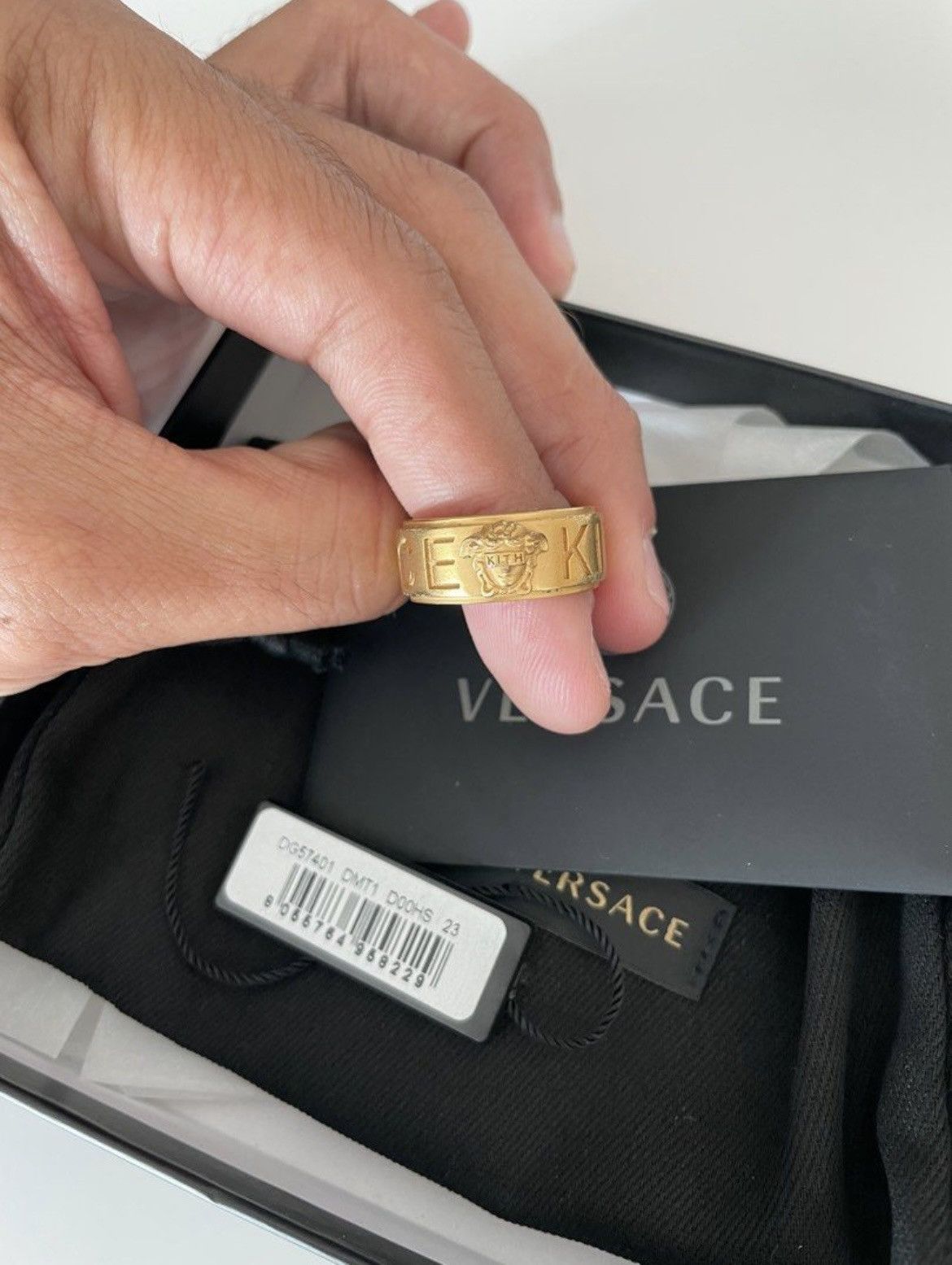 Kith × Streetwear × Versace Kith x versace medusa ring | Grailed