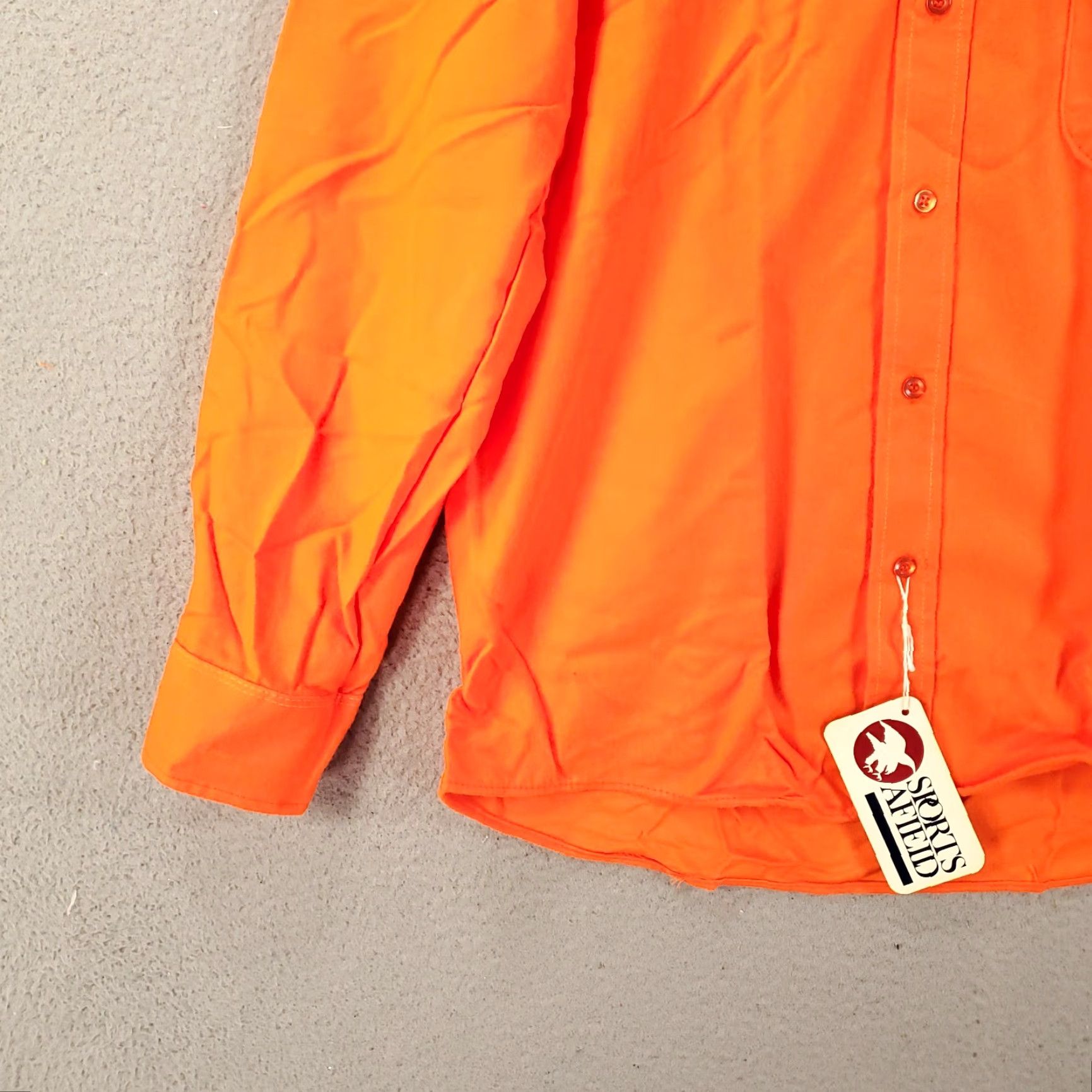 Hunter VINTAGE SPORTS AFIELD Shirt Mens M Flannel Button-Up Orange NOS Size US M / EU 48-50 / 2 - 3 Thumbnail