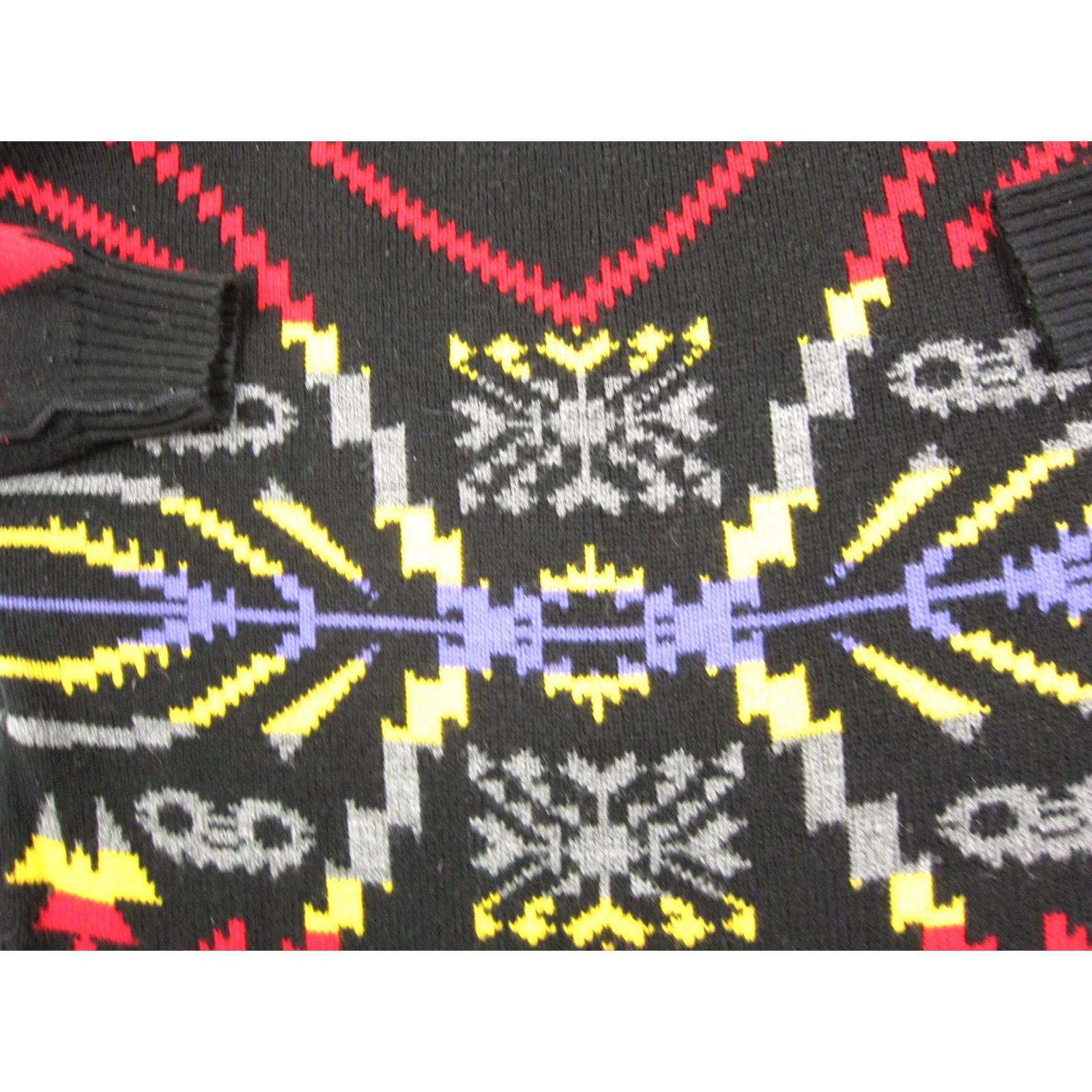 Vintage Vintage Aztec Sweater Mens Small Red Black Reversible 90s Geometric Knit Pullover Crew Neck S- Regular Mens Size US S / EU 44-46 / 1 - 2 Thumbnail
