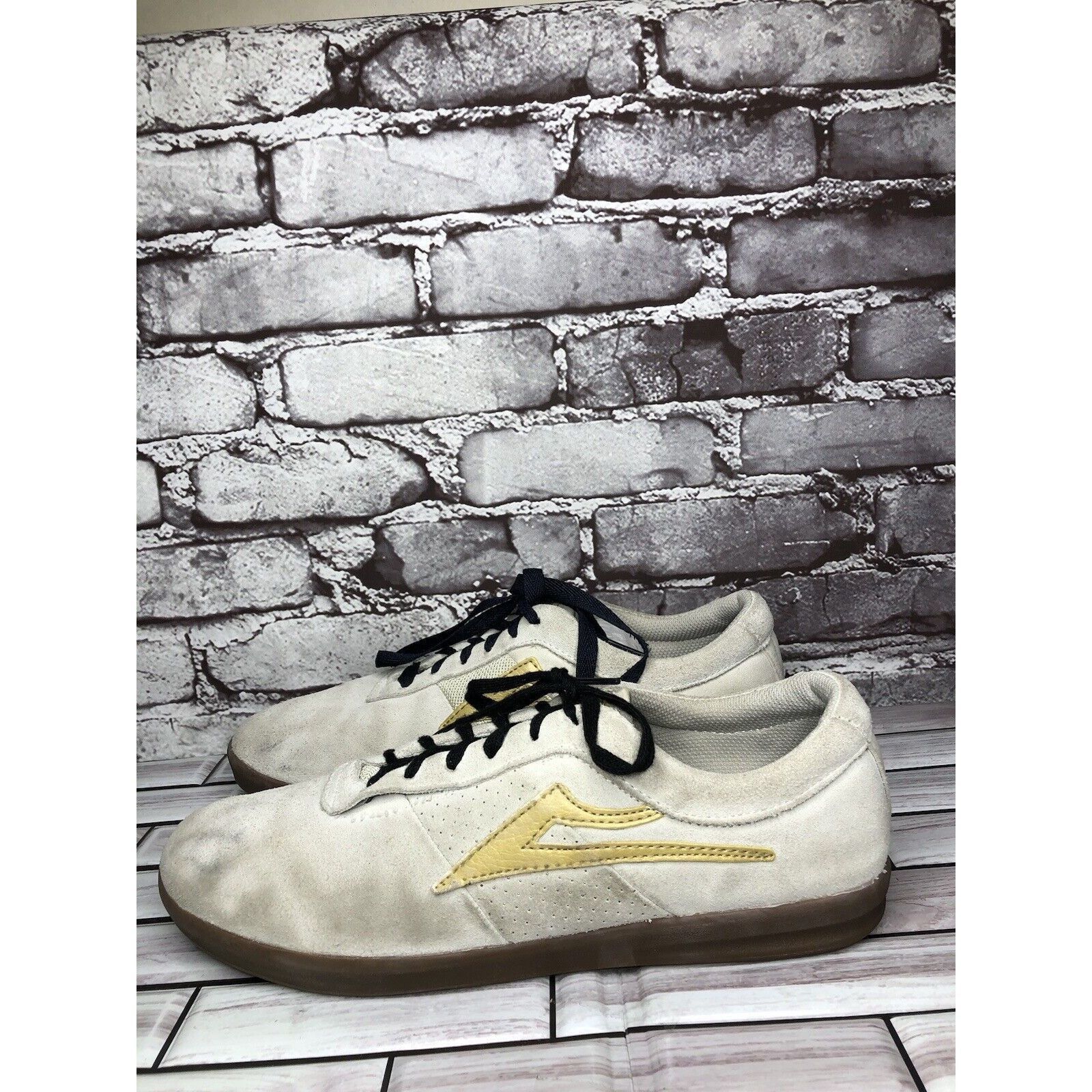 Lakai Lakai Cambridge Beige Suede Blue Tan Fabric Low Lace Up Snea Size US 11 / EU 44 - 10 Thumbnail