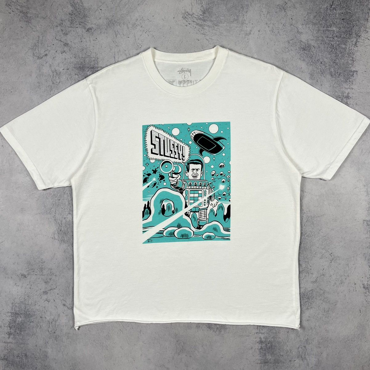 Stussy Stussy x Daniel Clowes y2k cropped big logo tee Size US L / EU 52-54 / 3 - 2 Thumbnail