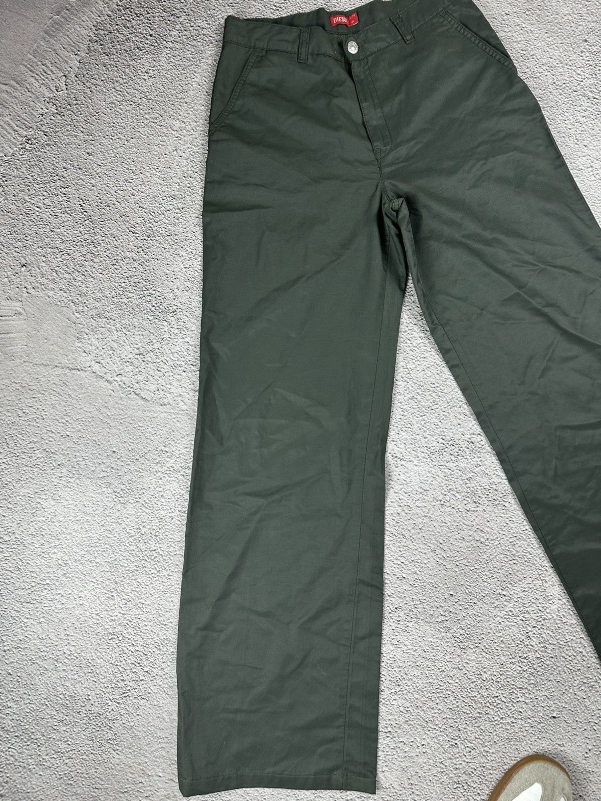 Diesel Diesel Woman’s Green Straight Leg Pants Baggy Japan Style Size 26" / US 2 / IT 38 - 4 Thumbnail