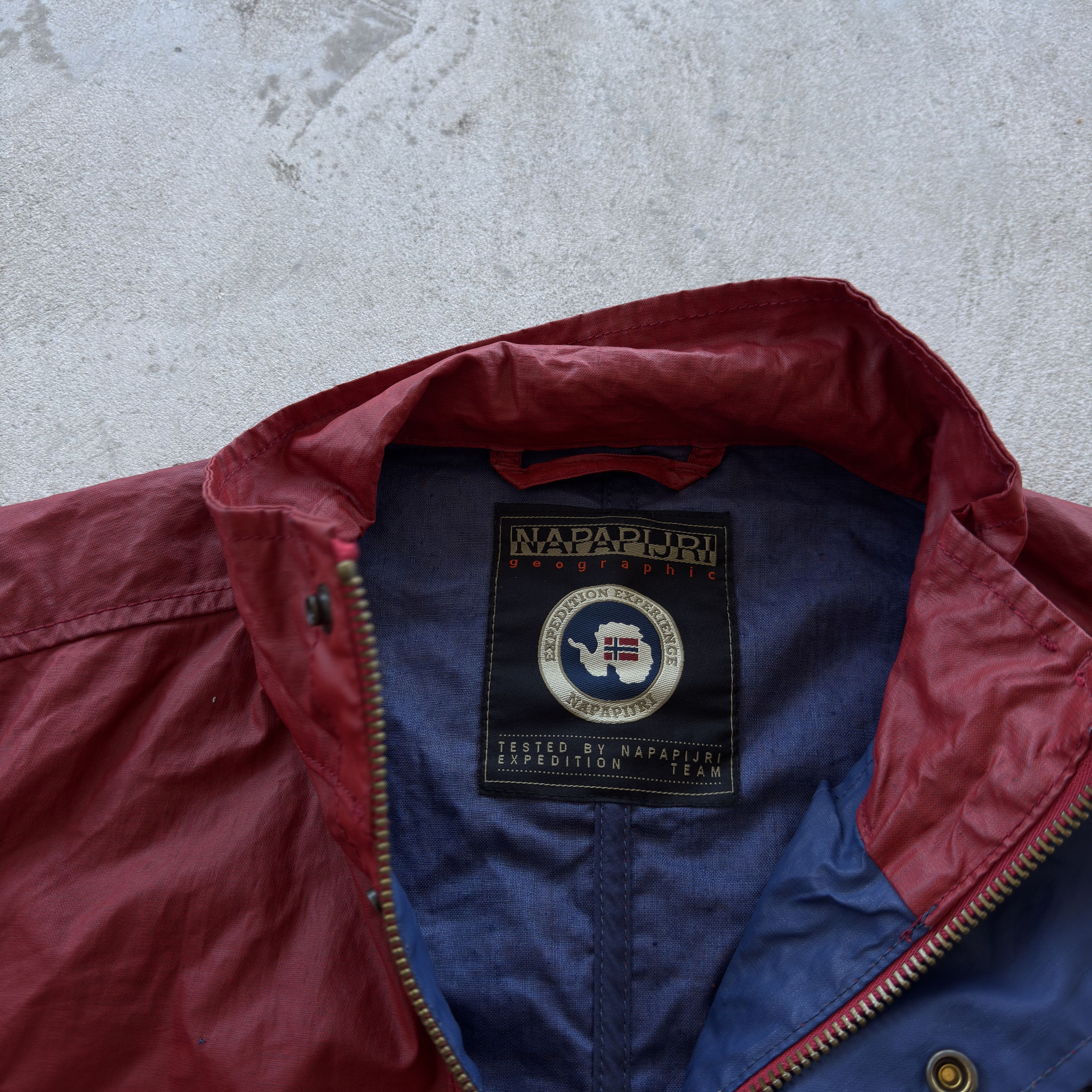 Napapijri Vintage Napapijri Field Jacket Waxed Effect Coat Flag Patch Size US XXL / EU 58 / 5 - 5 Thumbnail