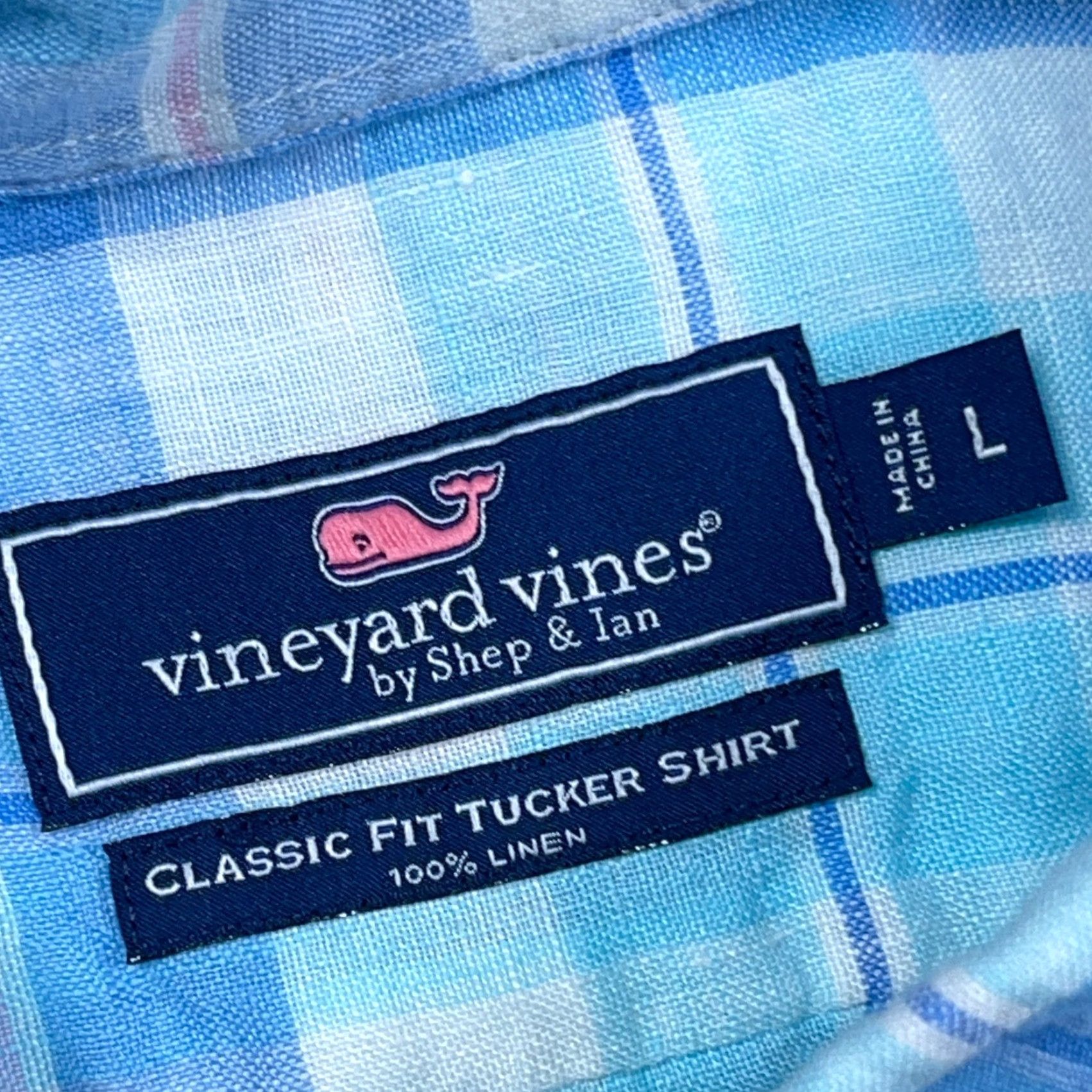 Vineyard Vines Vineyard Vines Shirt Men Large Blue Plaid Tucker Button Up Size US L / EU 52-54 / 3 - 4 Thumbnail