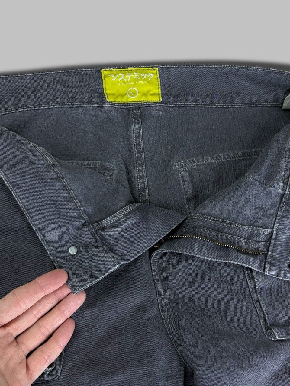 Systemic Systemic Cargo Pants Grey Women Stitching with flared fit Size US 34 / EU 50 - 17 Thumbnail