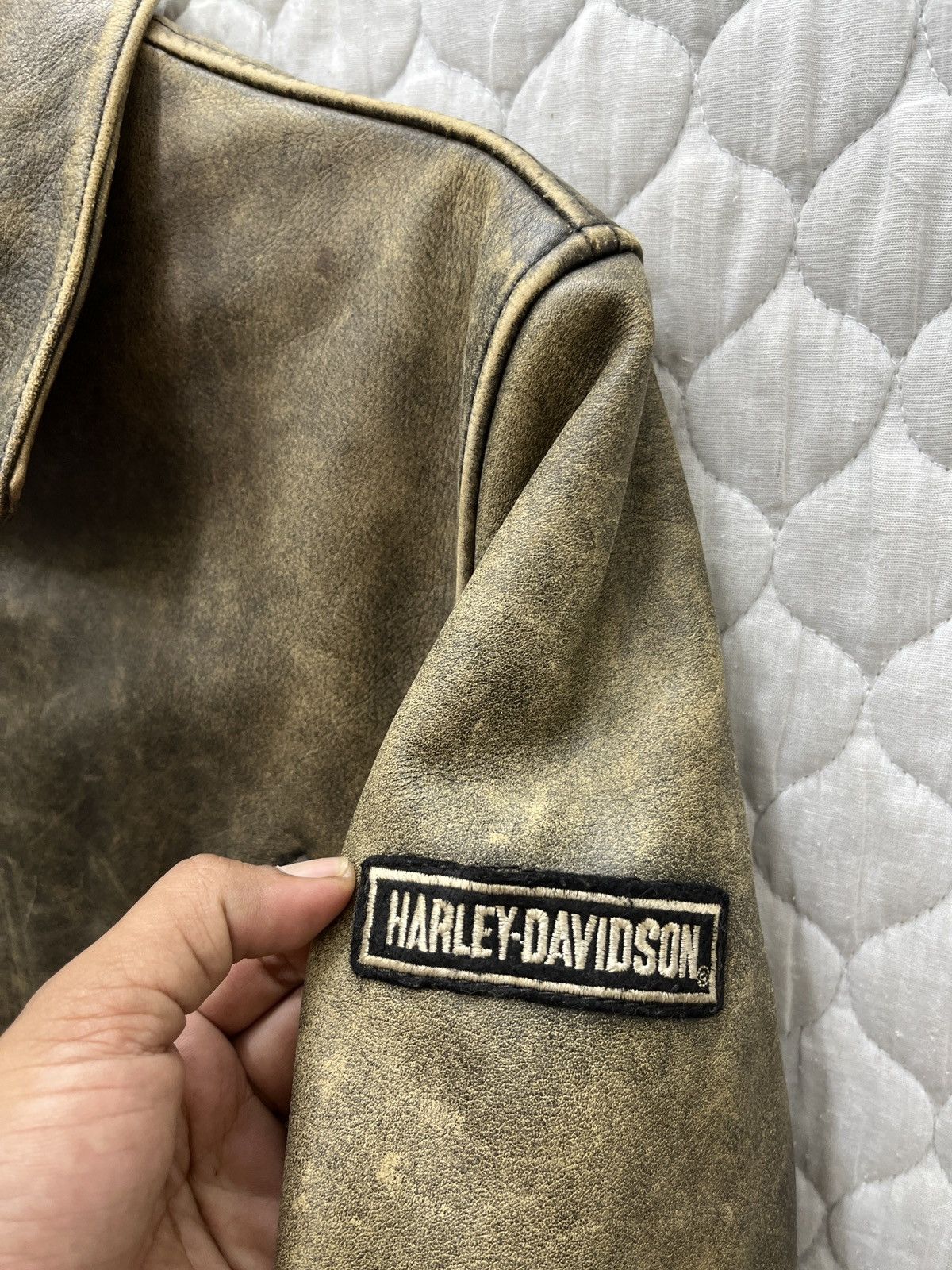 Harley Davidson 🔥🔥🔥STEALS VTG HARLEY DAVIDSON PATINA LEATHER JACKET Size US M / EU 48-50 / 2 - 13 Thumbnail