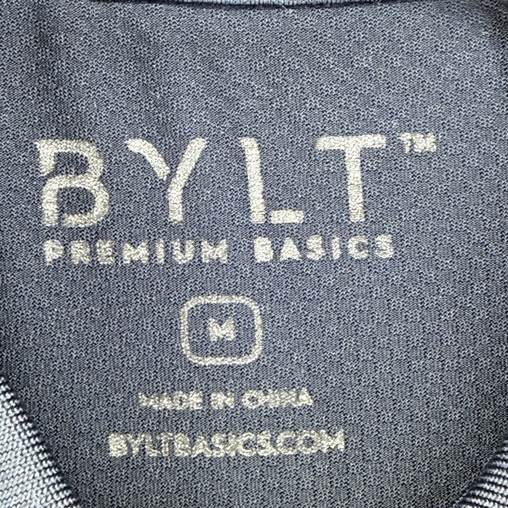Vintage BYLT Premium Basics Polo Shirt Navy White Trim M Adult Blue Solid Drop-Cut SS Polo Short Sleeve Athletic Size US M / EU 48-50 / 2 - 4 Thumbnail