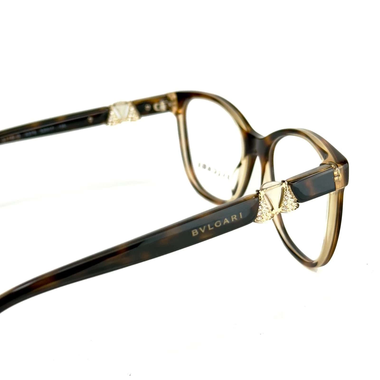 Bvlgari BVLGARI BV4118B Diva 4118 Havana Luxury Eyeglasses Frame Size ONE SIZE - 3 Thumbnail
