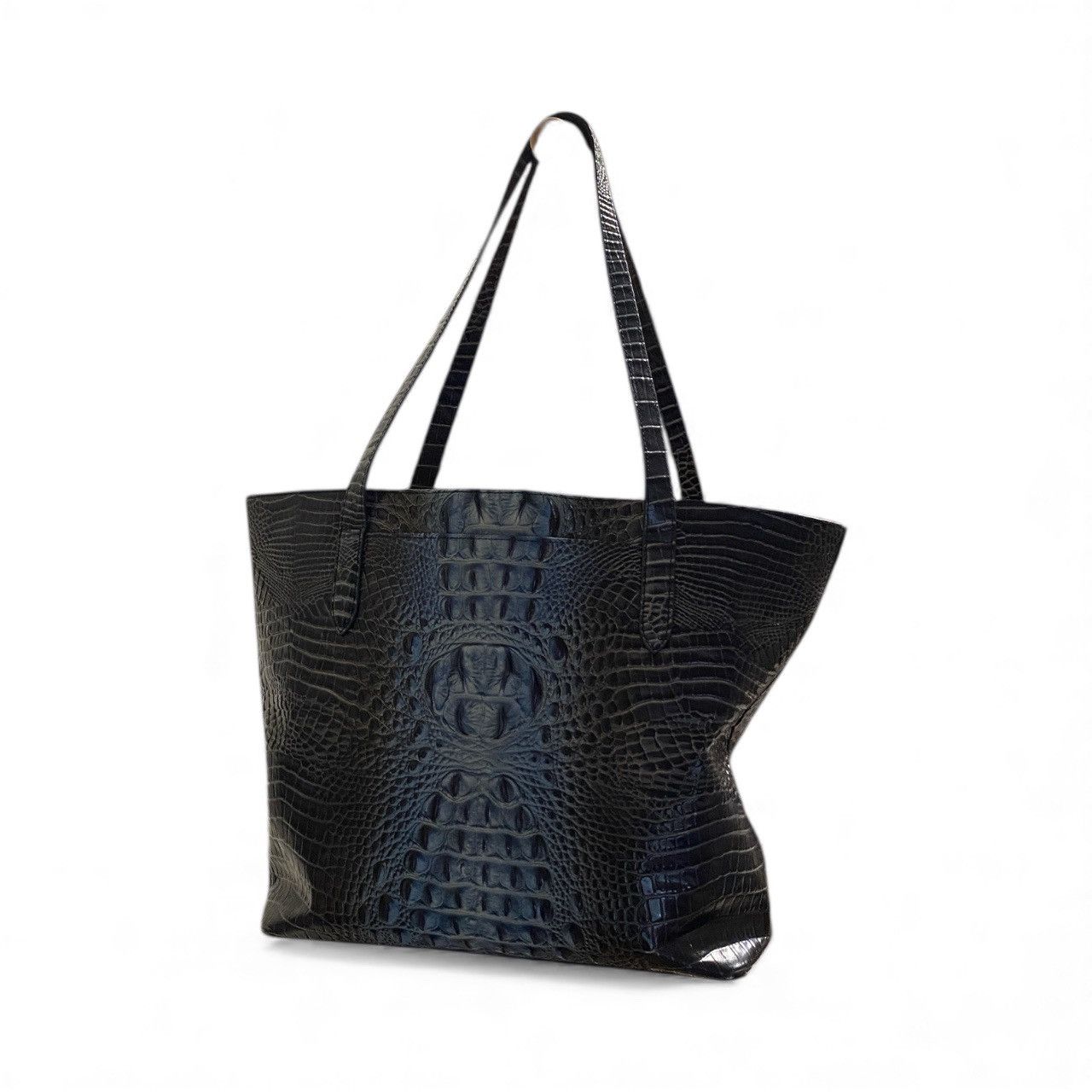 BRAHMIN Brahmin Misha Carryall XL Tote x wallet deep blue croc Size ONE SIZE - 3 Thumbnail