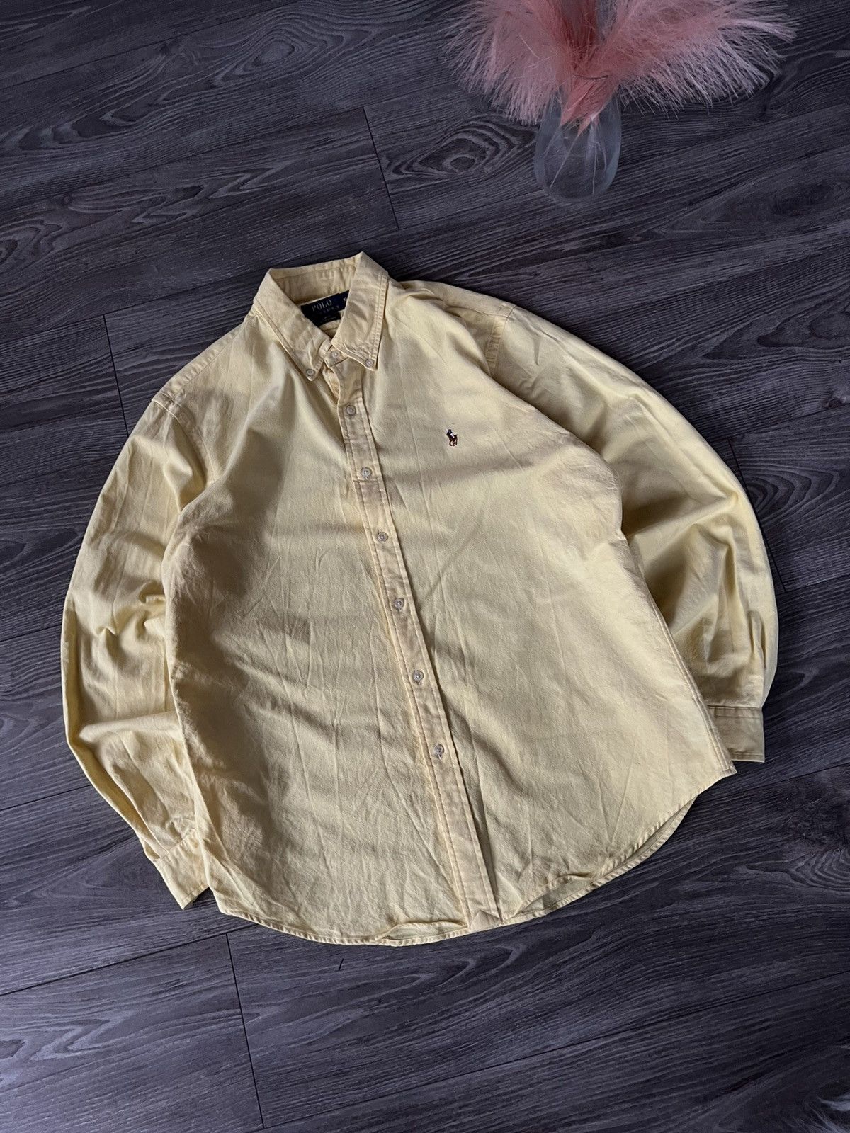 Polo Ralph Lauren × Ralph Lauren ‼️Polo Ralph Lauren RRL Multicolor Logo Lemon Shirt‼️ Size US XL / EU 56 / 4 - 5 Thumbnail