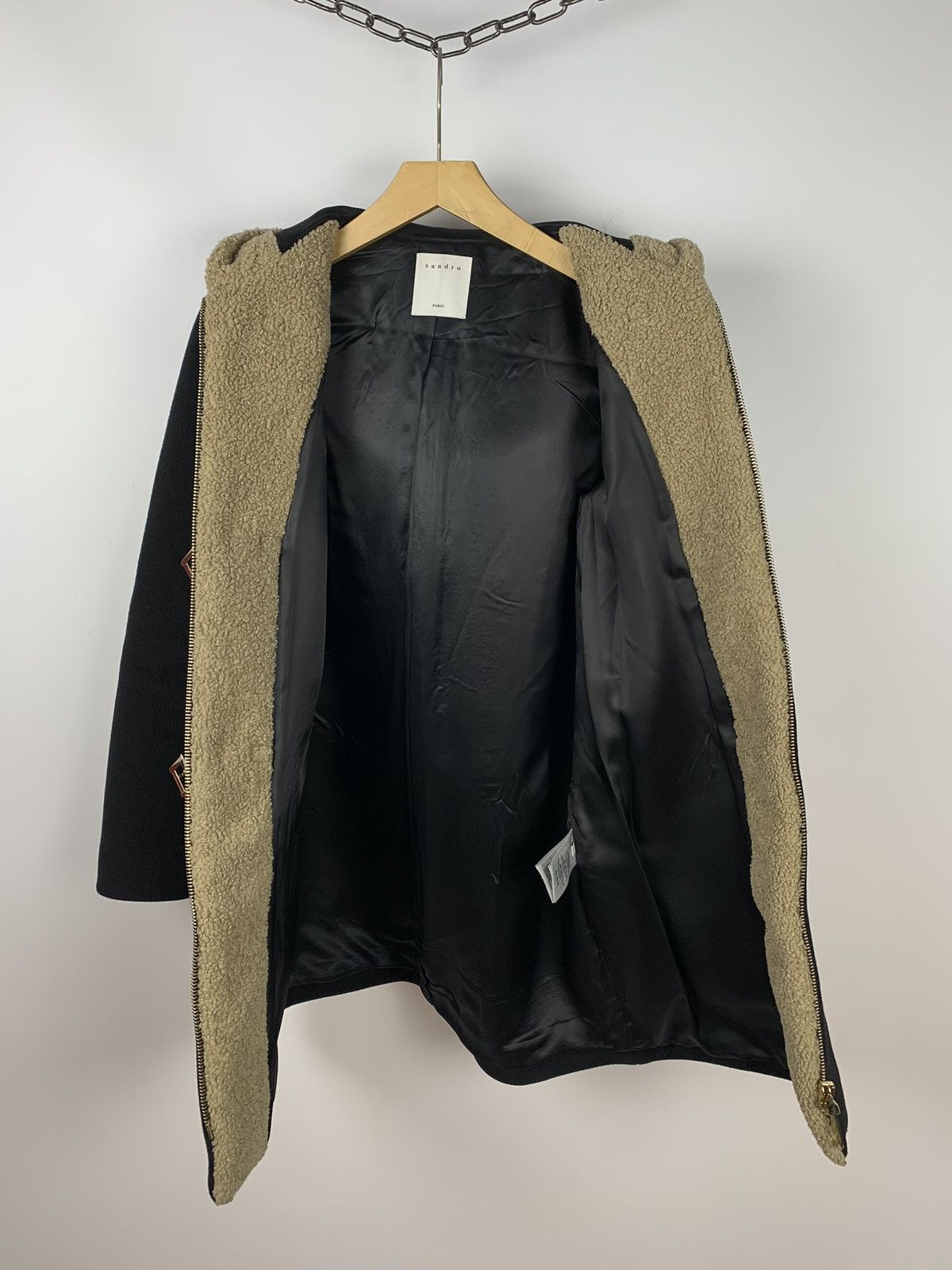 Sandro Sandro Faux Fur Parka Wool Jacket Women’s Size 36 Size XS / US 0-2 / IT 36-38 - 18 Thumbnail