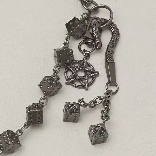 Vintage Dice and Skulls Rock Wallet Chain Size ONE SIZE - 6 Thumbnail