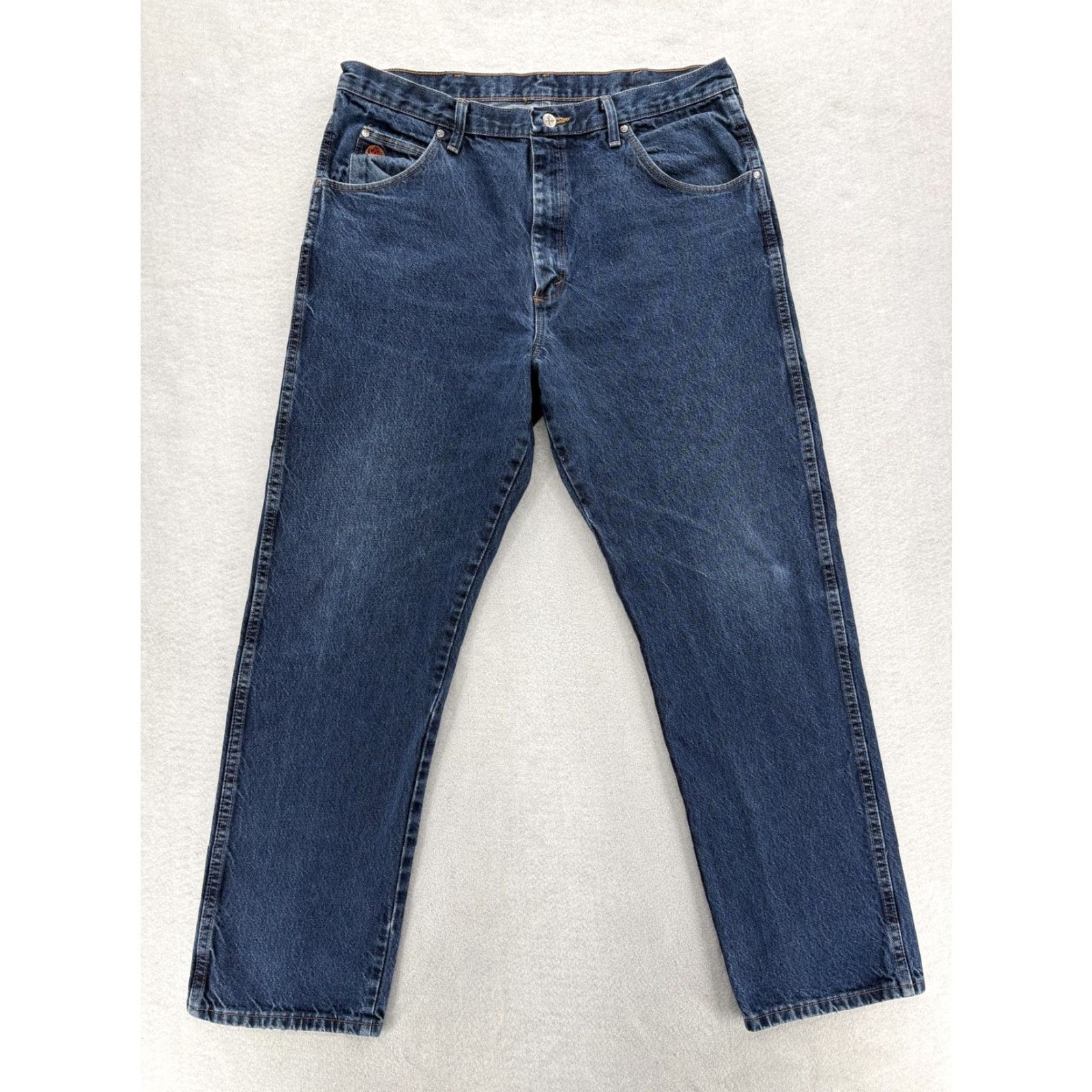 Wrangler Wrangler Jeans Men's 36x32 Blue Style 22 Original Denim Rodeo Western Taper 20X 5-Pocket Logo Embroidered Zip Fly Relaxed Mid Rise Denim Jeans Mens Size US 36 / EU 52 - 2 Thumbnail