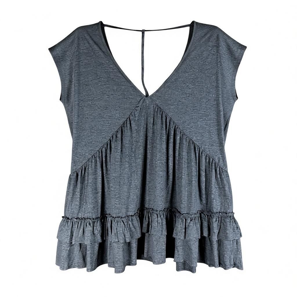 Alice + Olivia NWT Women's Olivia Sky Flowy Blue Sleeveless Blouse Top - XS Size XS / US 0-2 / IT 36-38 - 1 Thumbnail