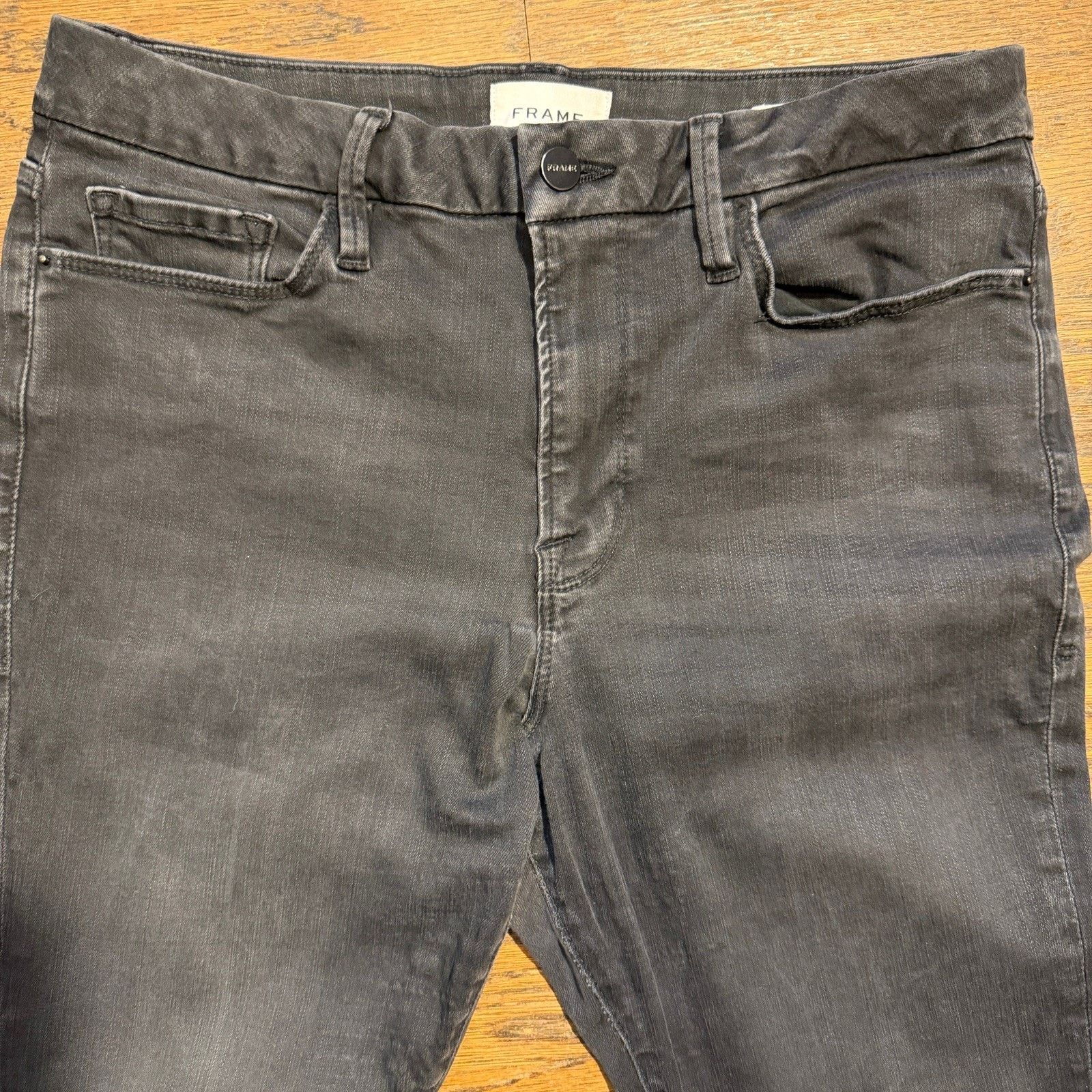 Frame Frame Le Mini Boot Cut Jeans Black Noir High Rise Size 32 Size 32" / US 10 / IT 46 - 6 Thumbnail