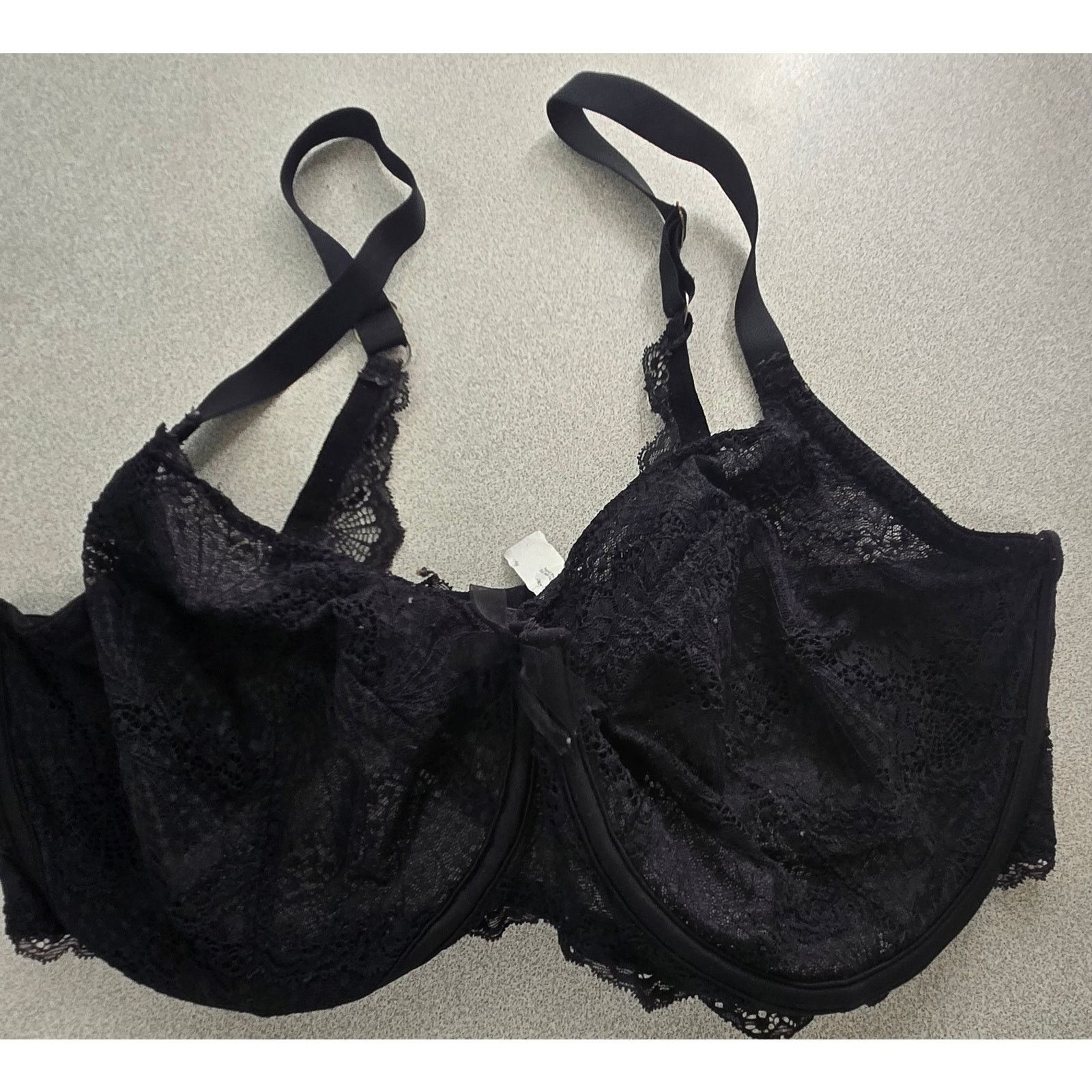 Other Adore Me Black Underwire Full Lace Bra 38G Lightweight Comfy Size 4XL / US 24-26 - 1 Thumbnail