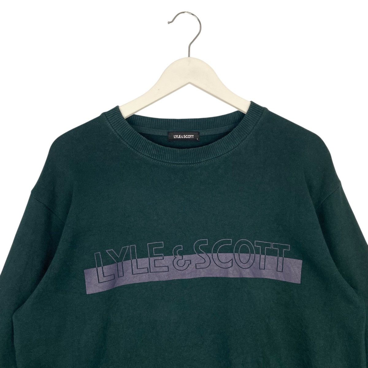 Vintage Vintage Lyle & Scott Sweatshirt Crewneck Green Size L Size US L / EU 52-54 / 3 - 4 Thumbnail