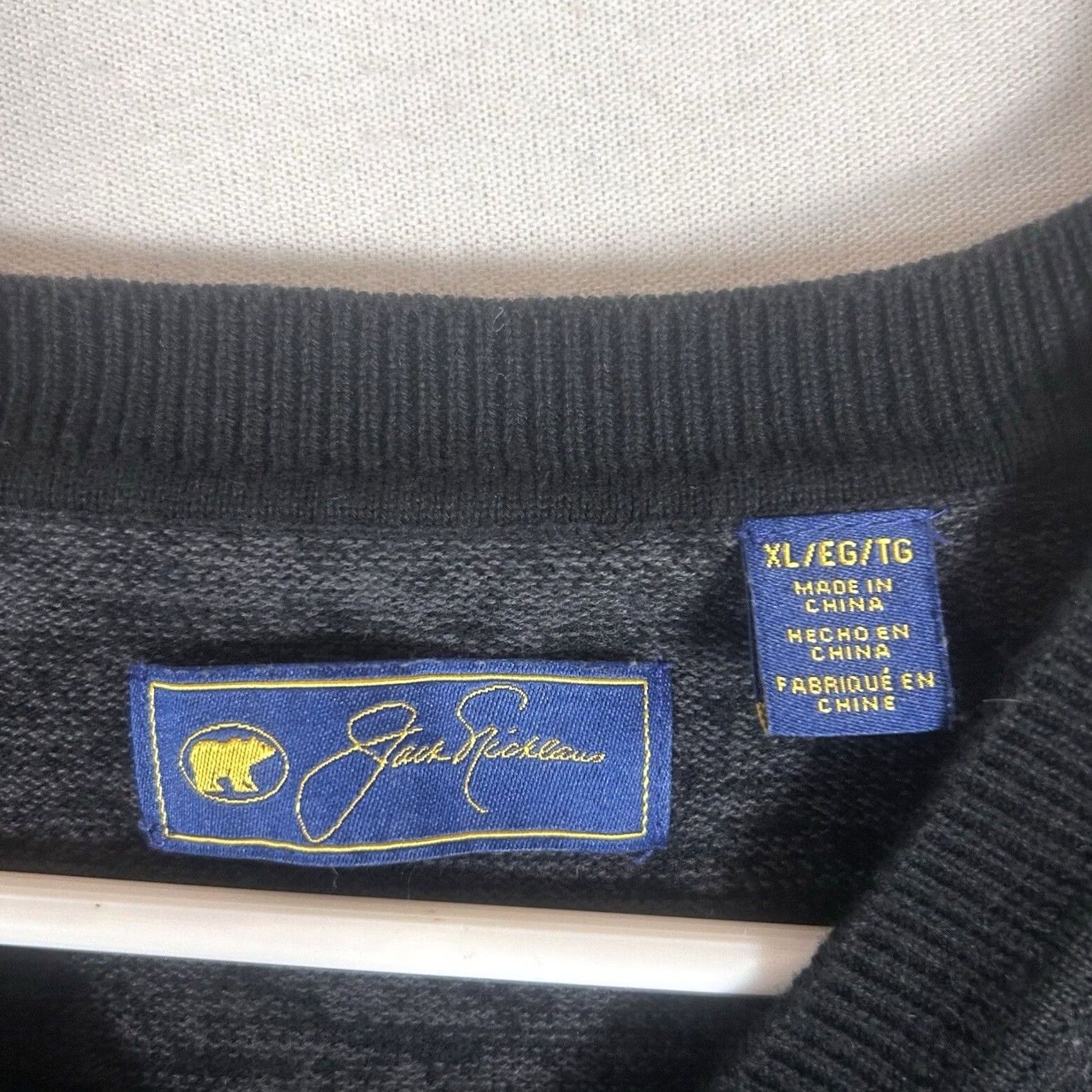 Vintage Jack Nicklaus Golf Sweater Vest Mens XL Dark Gray V-Neck Pullover Casual Knit Sleeveless Size US XL / EU 56 / 4 - 3 Thumbnail