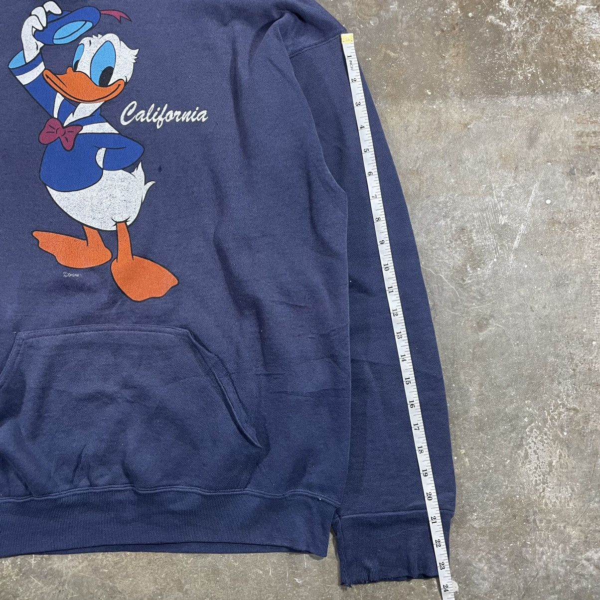 Vintage Vintage Hoodie 90s Tultex Donald Duck “ Distressed “ Size US L / EU 52-54 / 3 - 16 Thumbnail