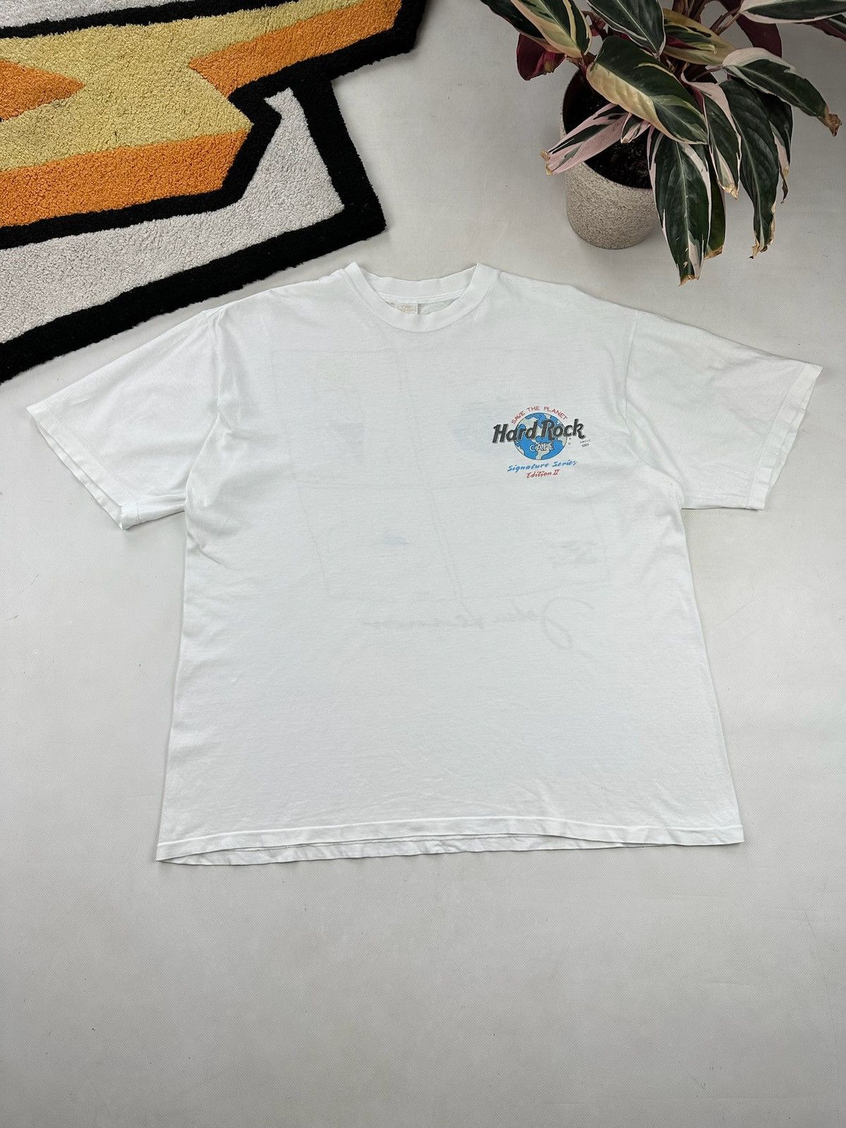 Hard Rock Cafe × Vintage Vintage 90s John Lennon art tee Hard Rock Cafe T Shirt Size US XL / EU 56 / 4 - 5 Thumbnail