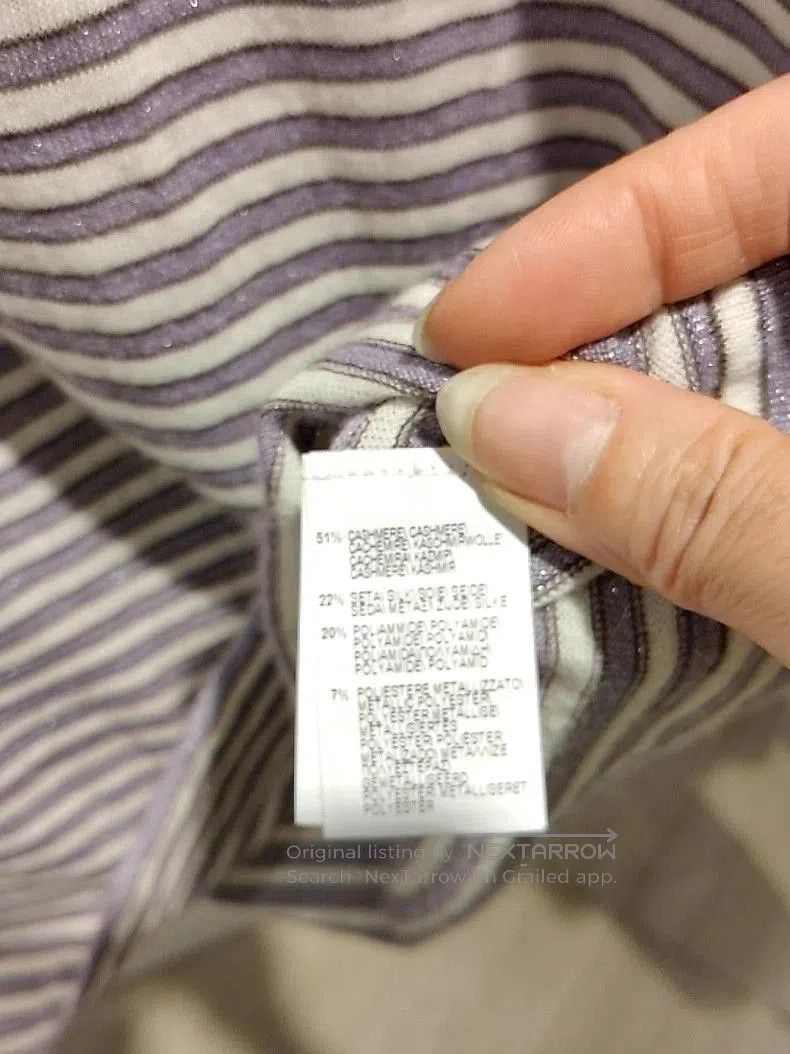 Brunello Cucinelli Brunello Cucinelli Gray Stripe Tee. Size US M / EU 48-50 / 2 - 1 Thumbnail